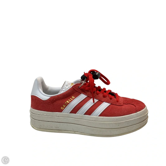 Shoes Sneakers Platform By Adidas In Red & White, Size: 5