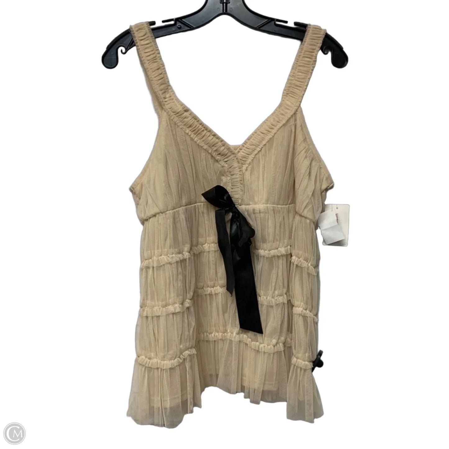 Top Sleeveless By Lucky Brand In Beige, Size: Xl
