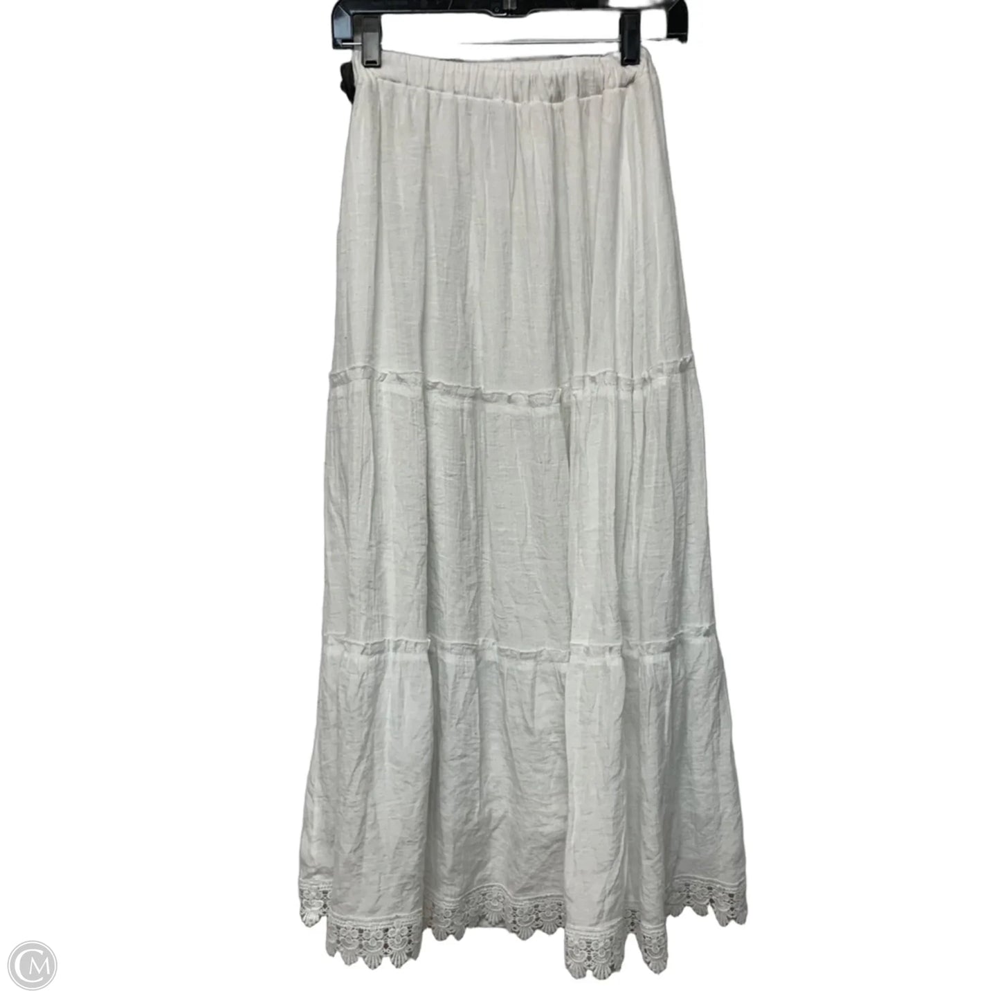 Skirt Maxi By Just Found In White, Size: M