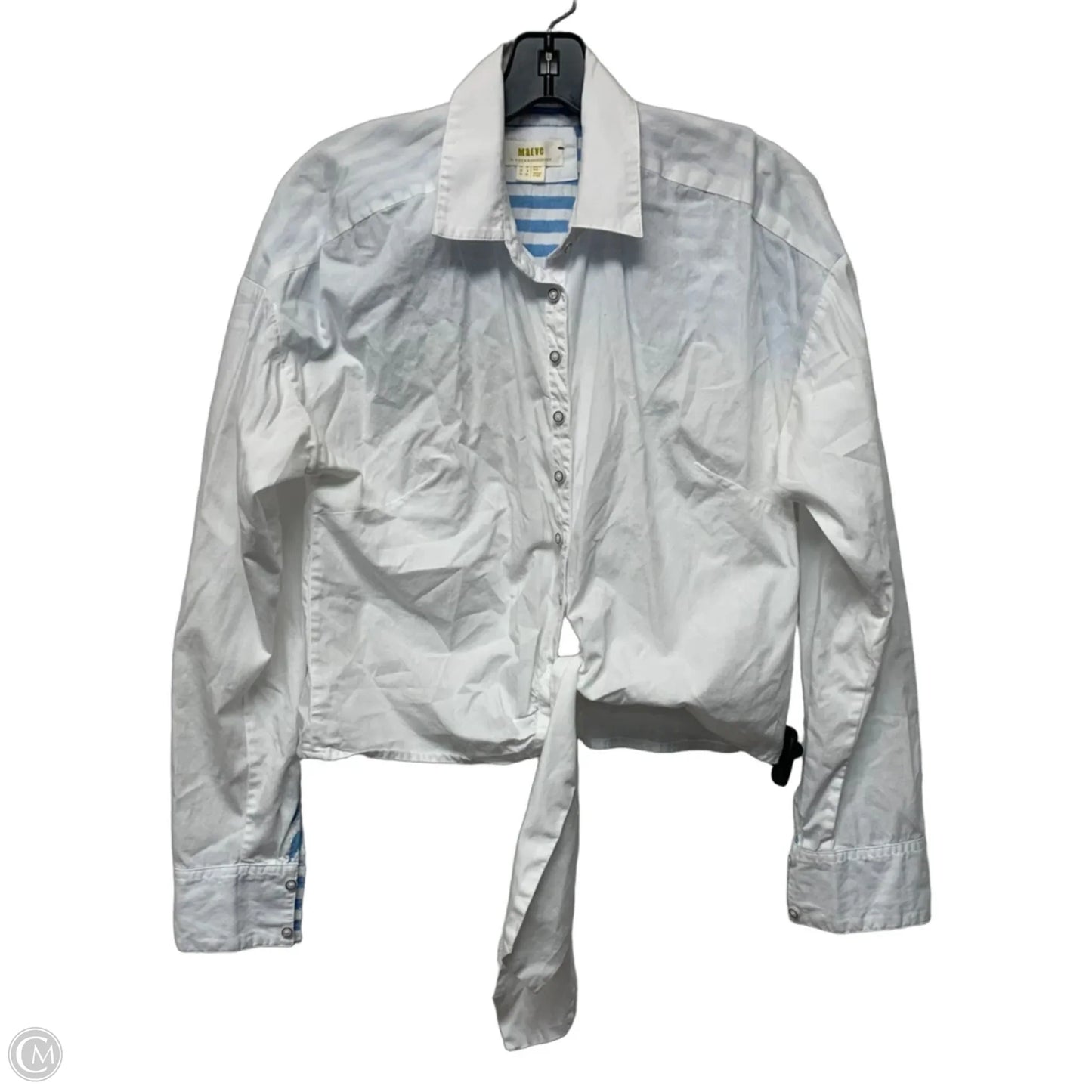 Top Long Sleeve By Maeve In White, Size: M