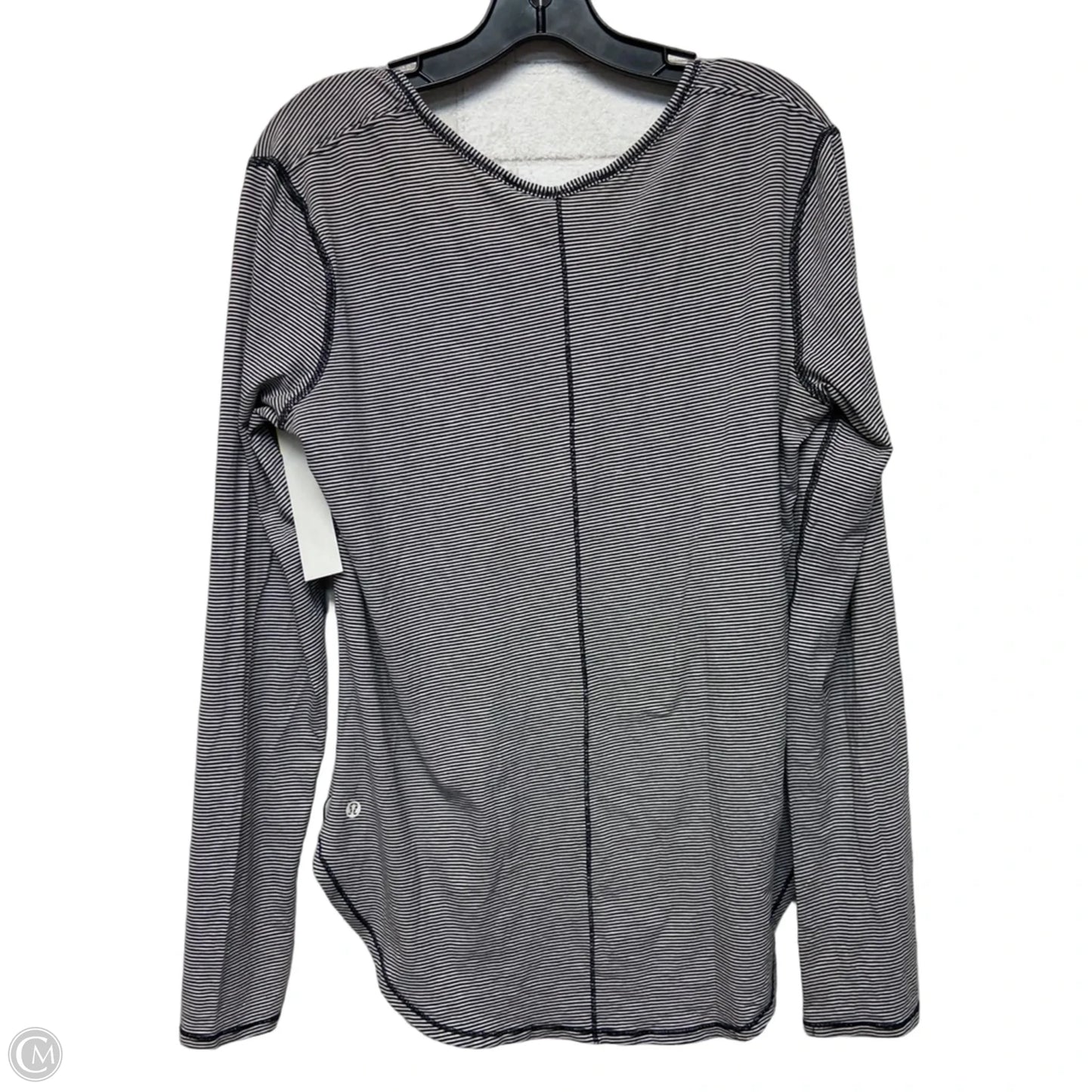 Athletic Top Long Sleeve Crewneck By Lululemon In Striped Pattern, Size: S