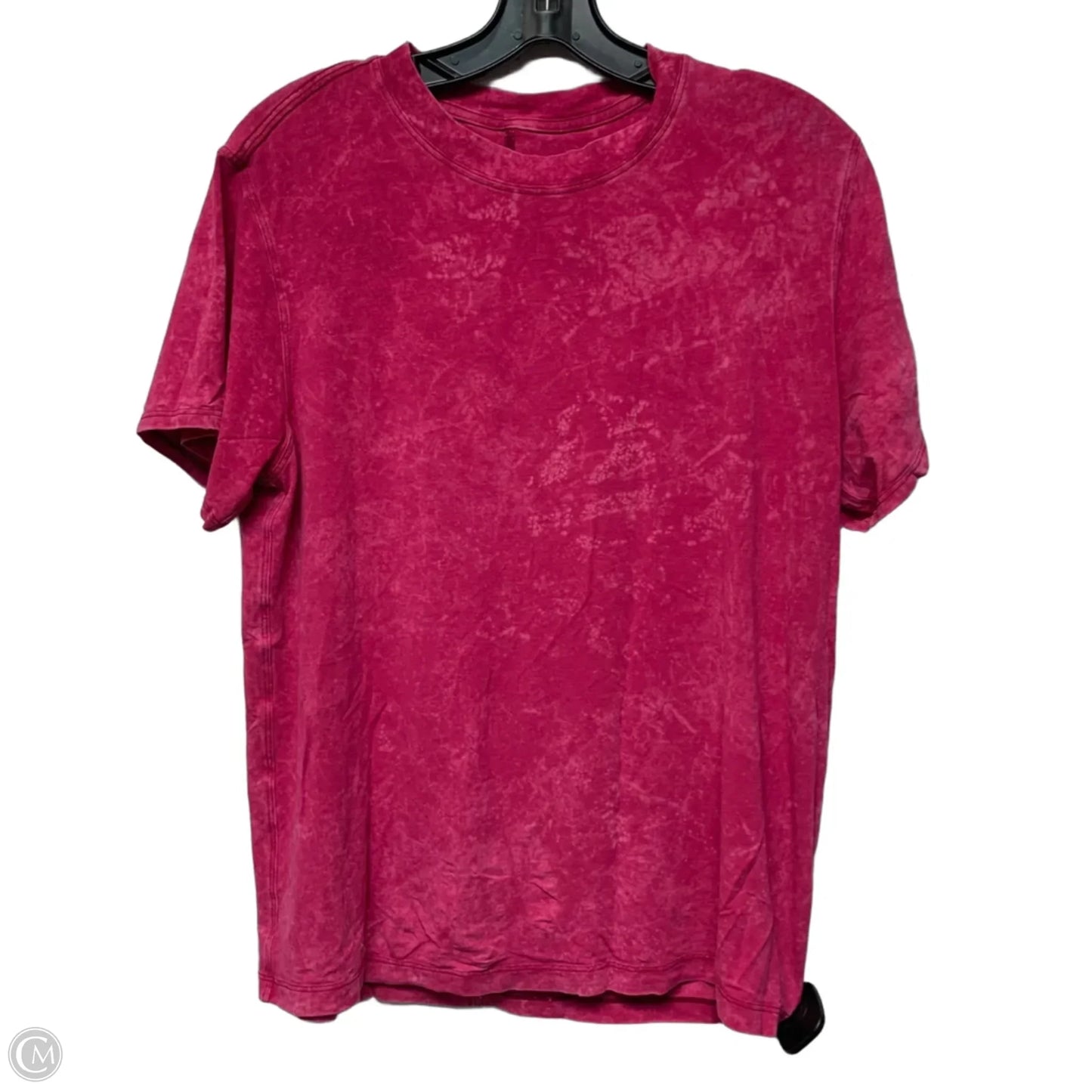Athletic Top Short Sleeve By Lululemon In Pink, Size: L