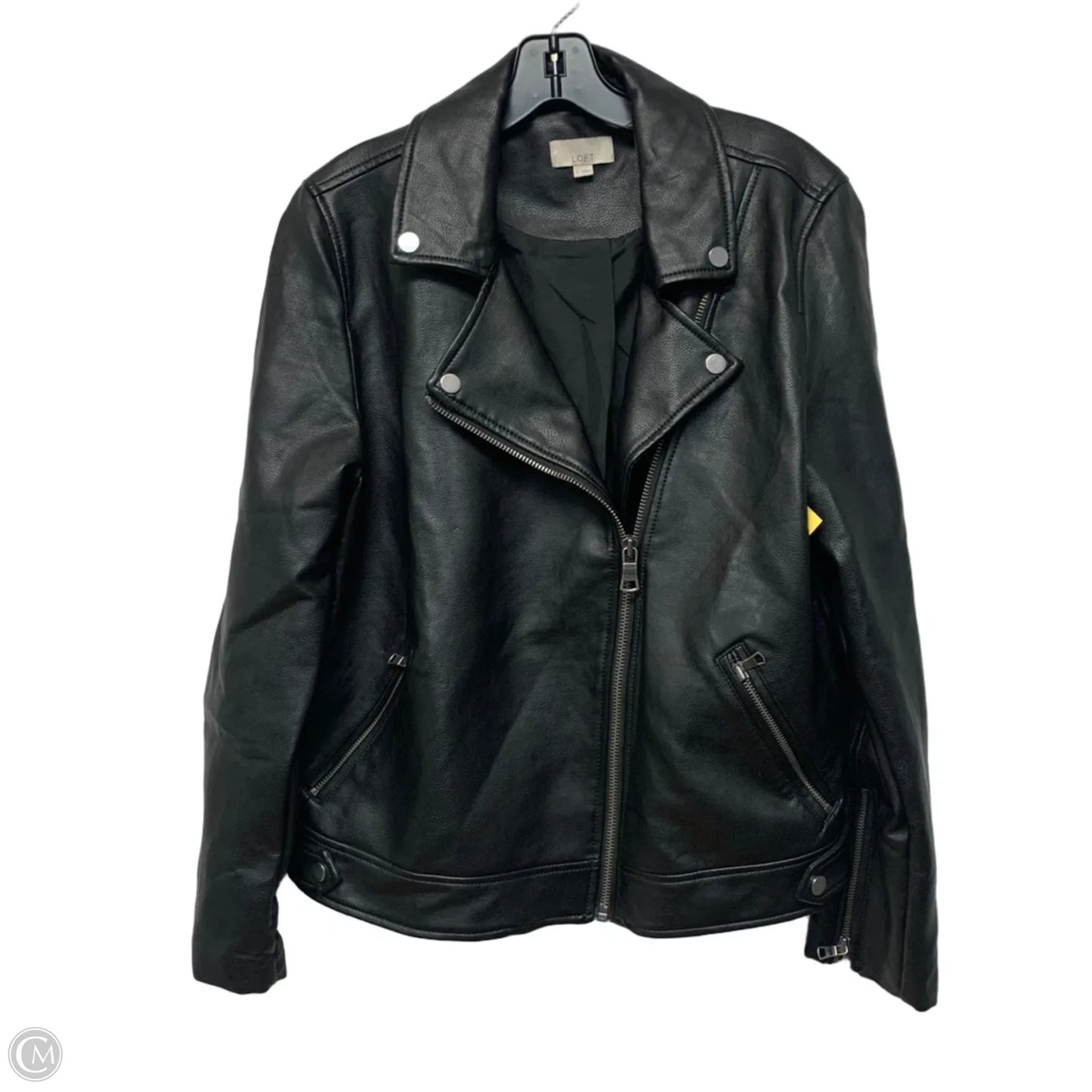 Jacket Moto By Loft In Black, Size: L