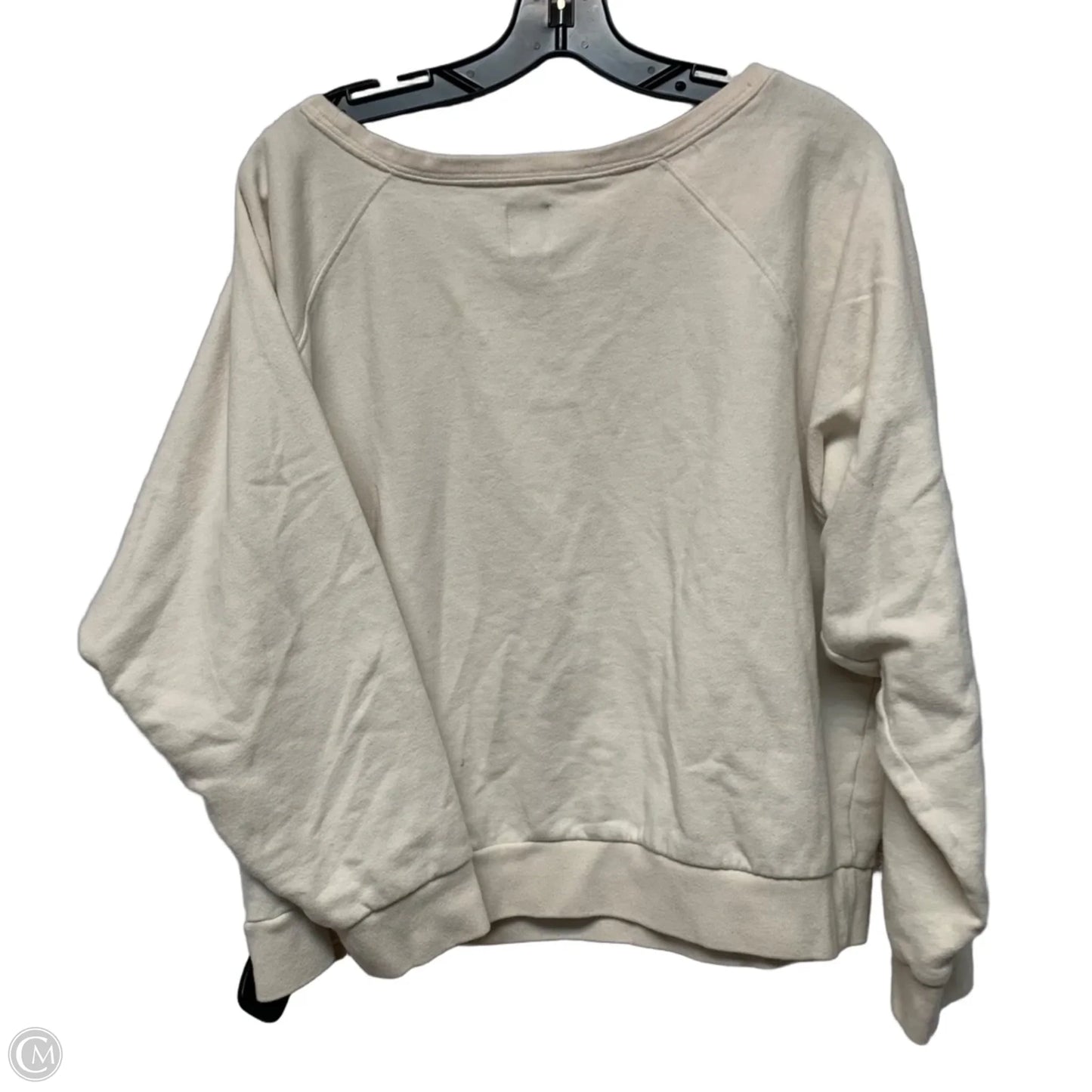 Sweatshirt Crewneck By Gap In Cream, Size: L