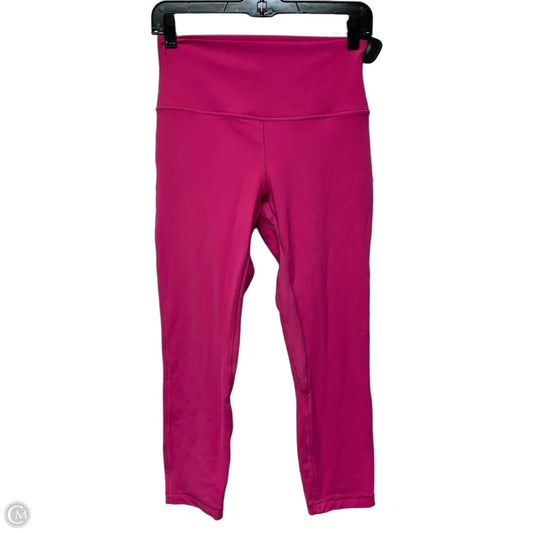 Athletic Leggings Capris By Lululemon In Pink, Size: M