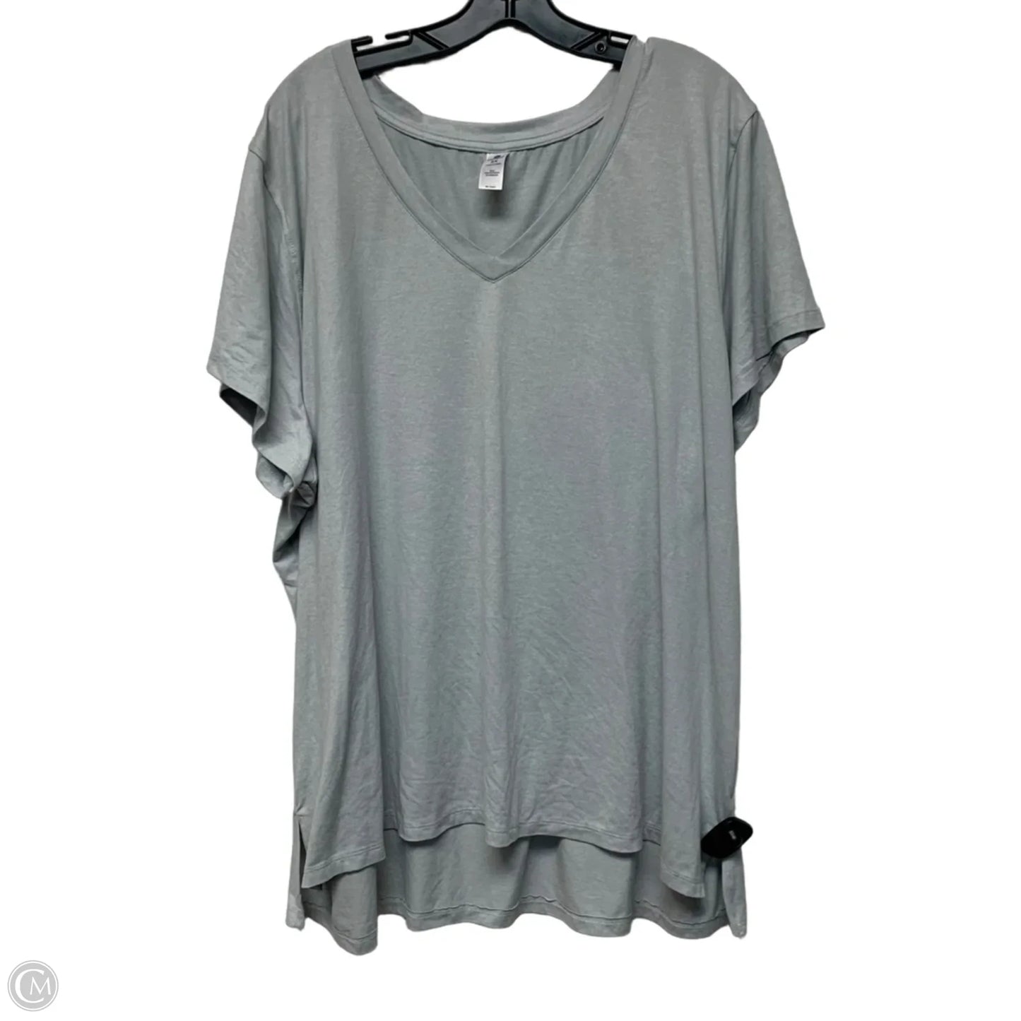 Athletic Top Short Sleeve By 90 Degrees By Reflex In Grey, Size: 3x