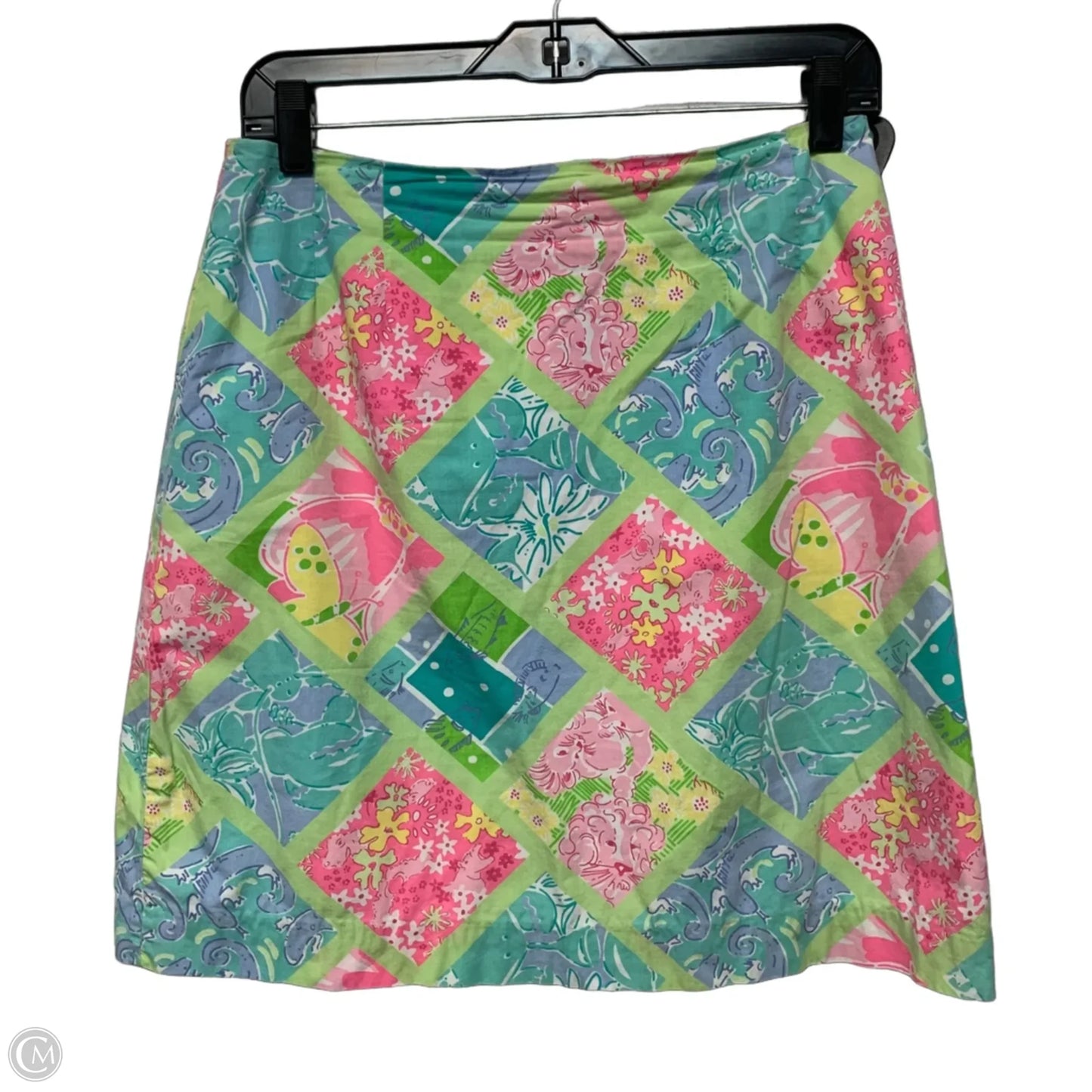 Skirt Designer By Lilly Pulitzer In Green & Pink, Size: M