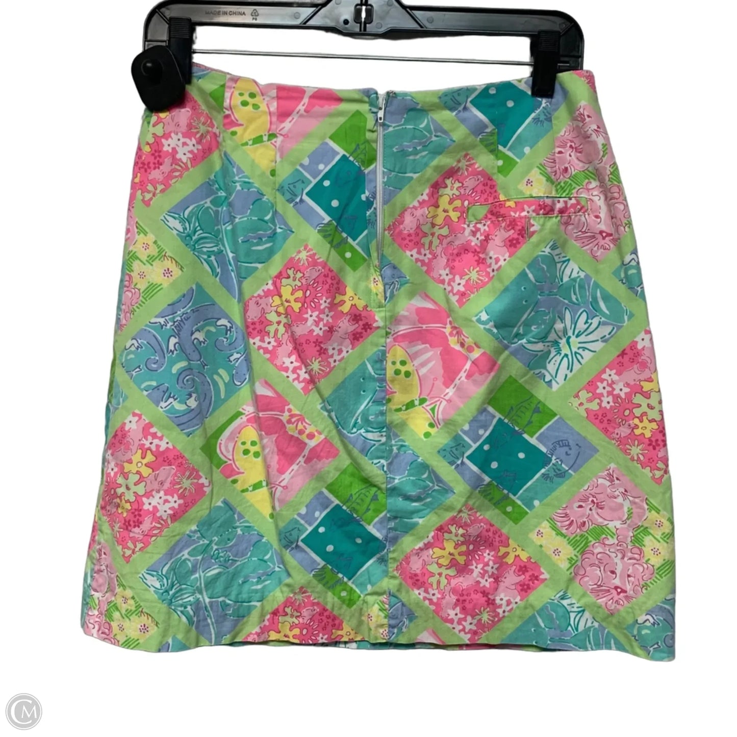 Skirt Designer By Lilly Pulitzer In Green & Pink, Size: M