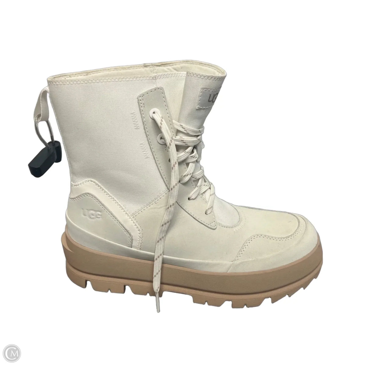 Boots Designer By Ugg In Cream & Tan, Size: 8