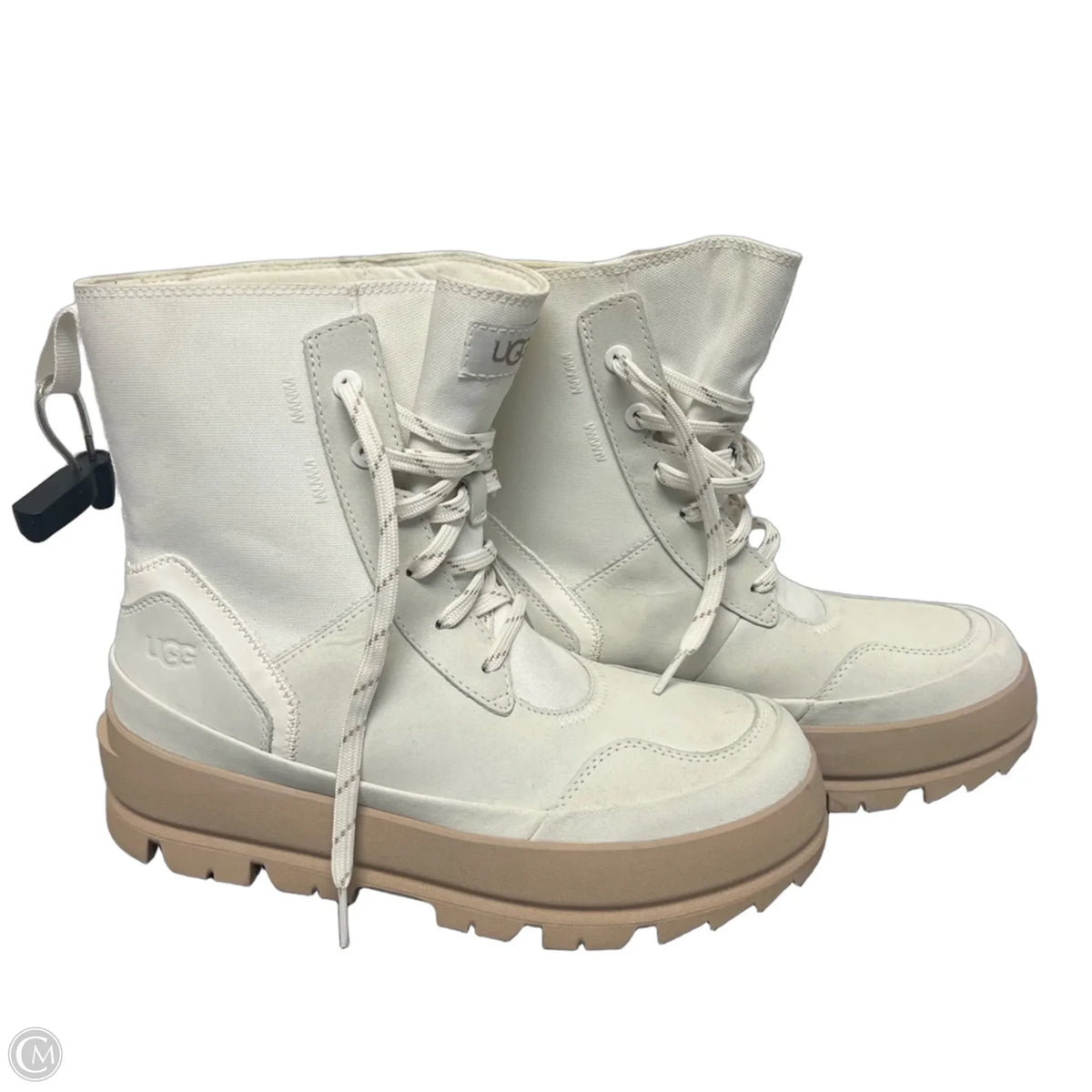 Boots Designer By Ugg In Cream & Tan, Size: 8