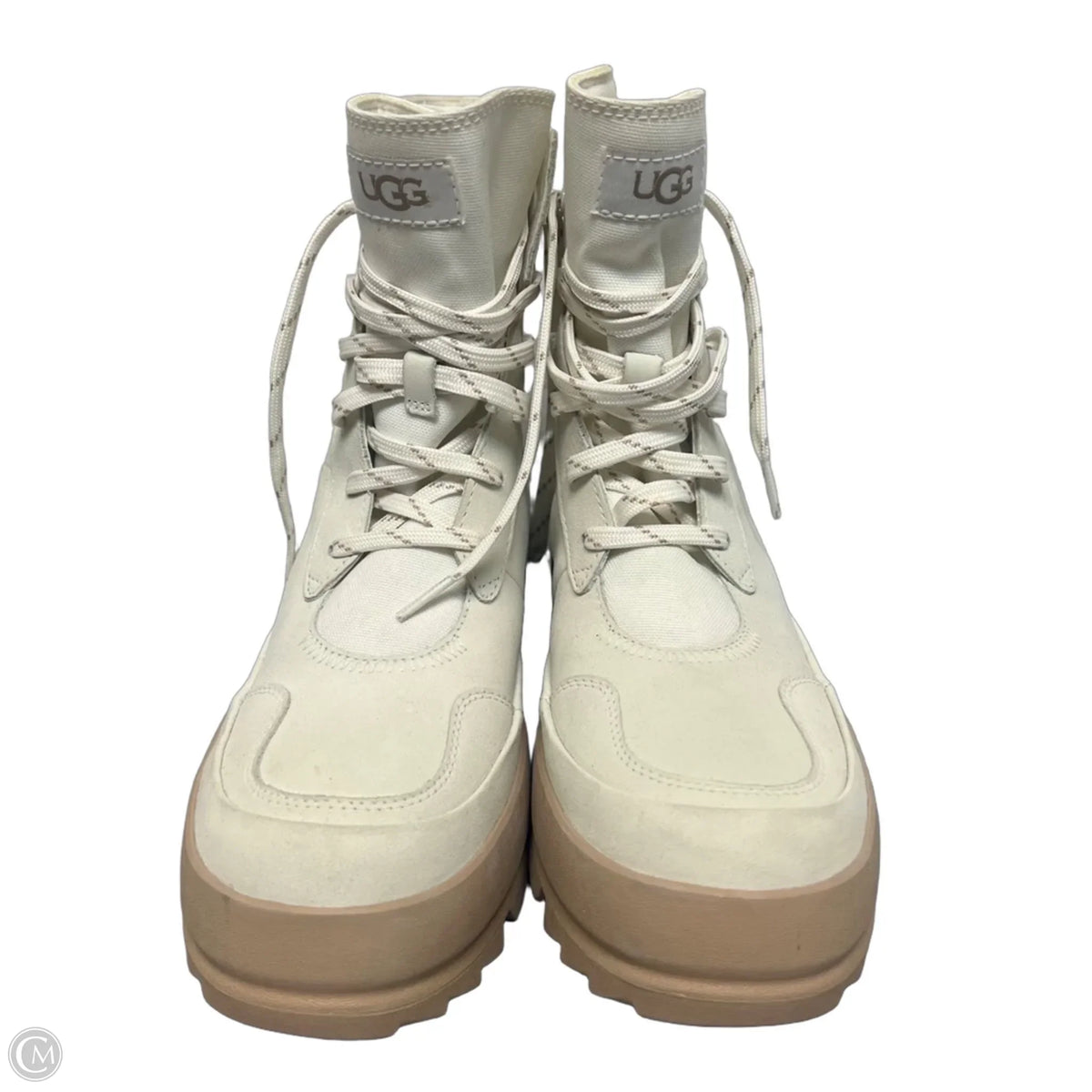 Boots Designer By Ugg In Cream & Tan, Size: 8