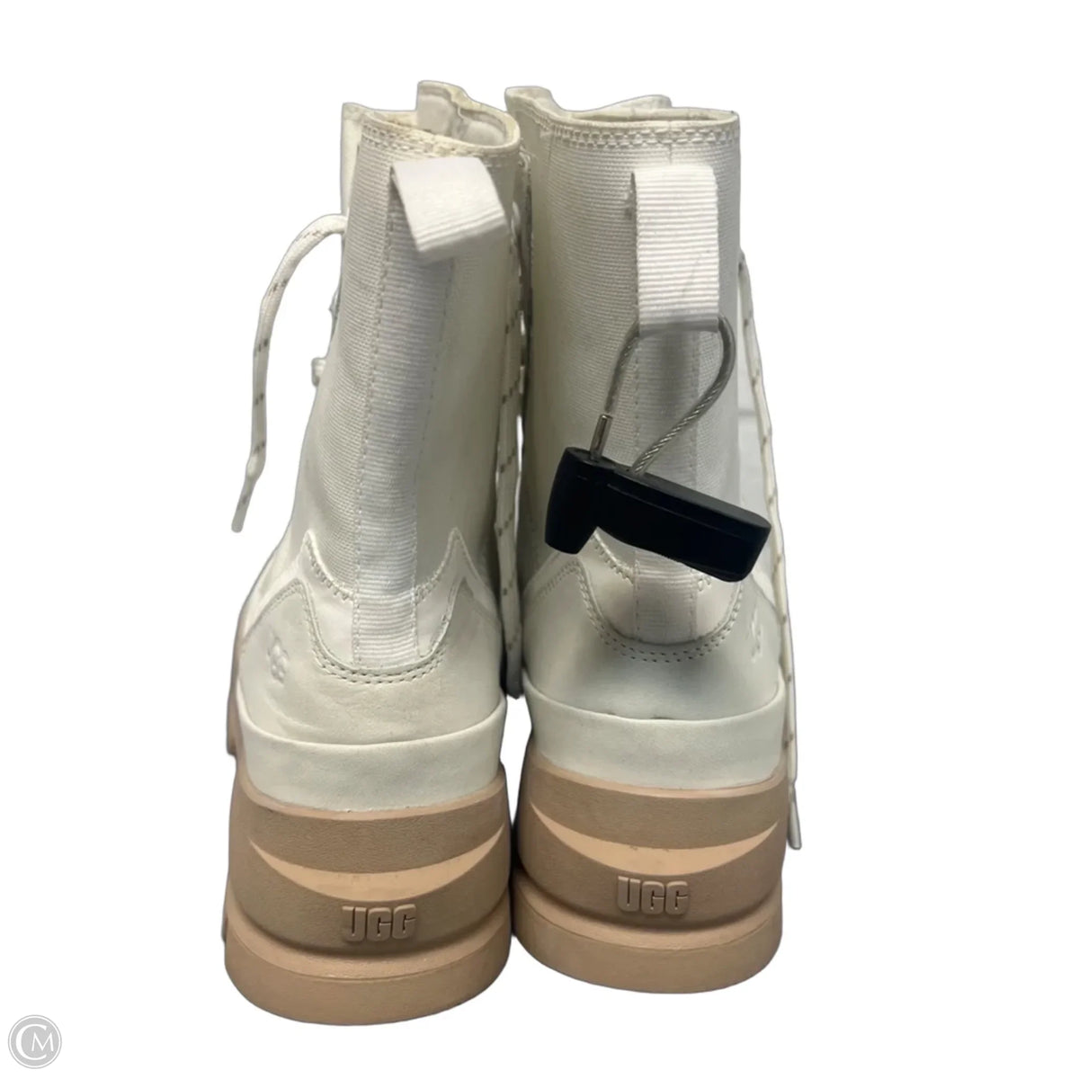 Boots Designer By Ugg In Cream & Tan, Size: 8