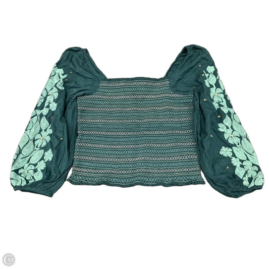 Top Long Sleeve By Anthropologie In Blue, Size: L