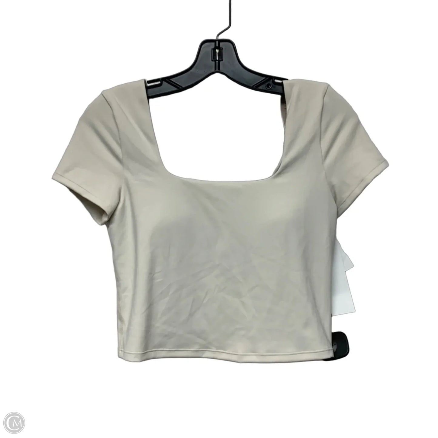 Athletic Top Short Sleeve By Lululemon In Cream, Size: M