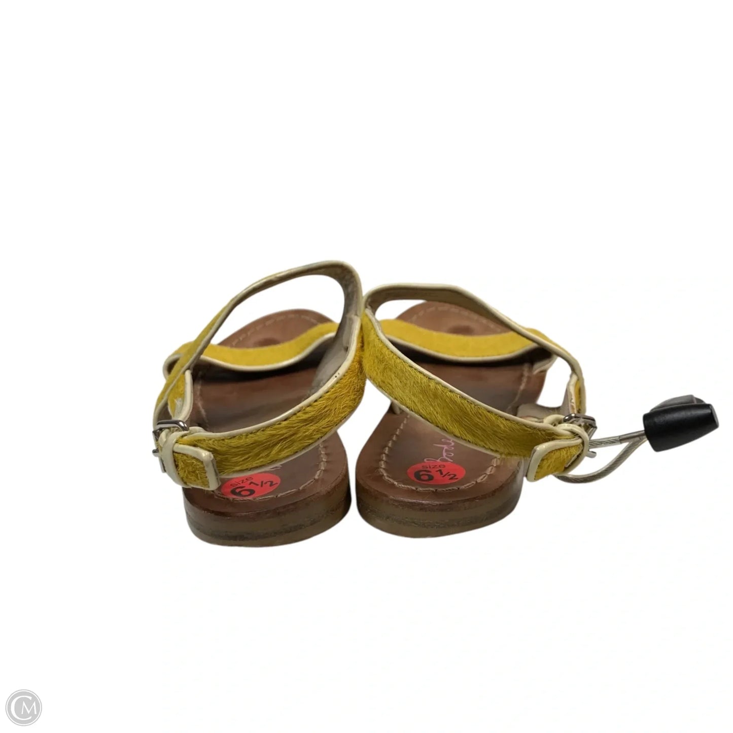 Sandals Flats By Boden In Yellow, Size: 6.5