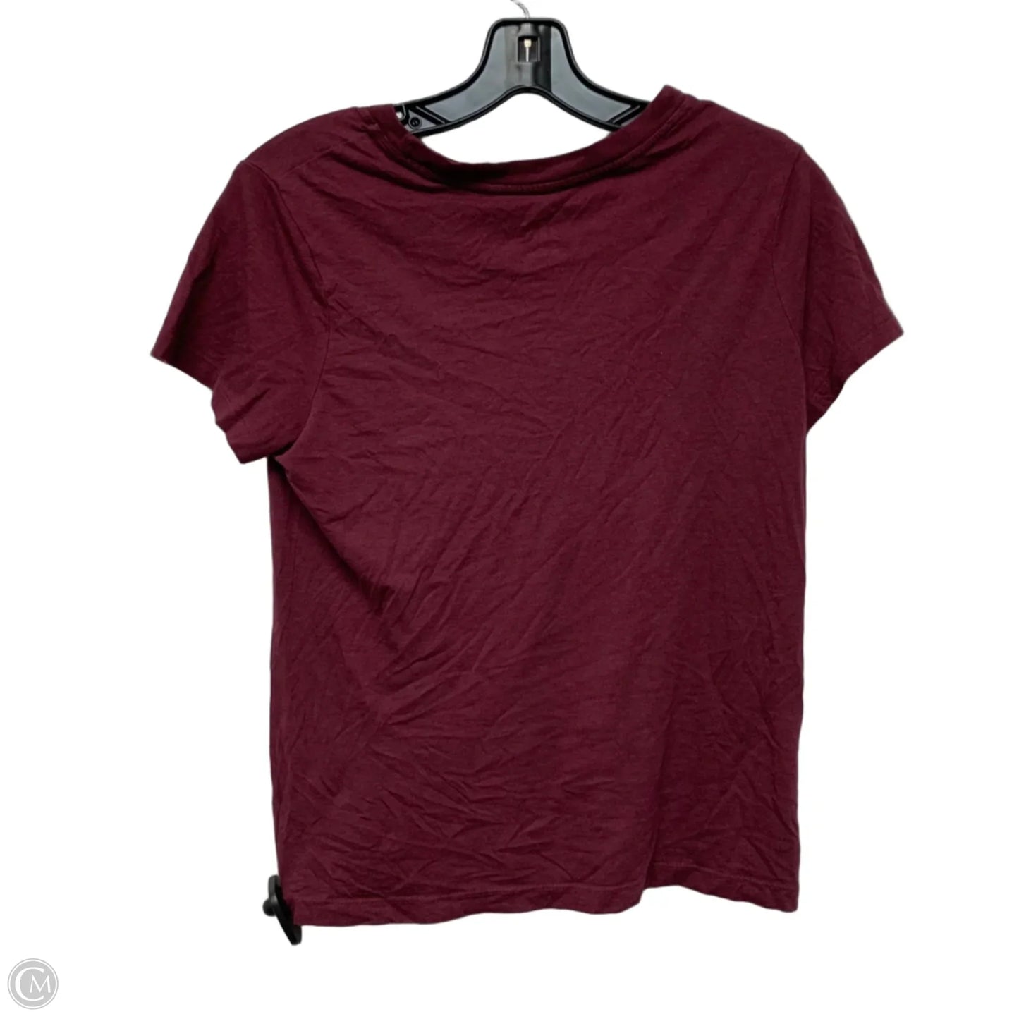 Top Short Sleeve Basic By A New Day In Maroon, Size: S
