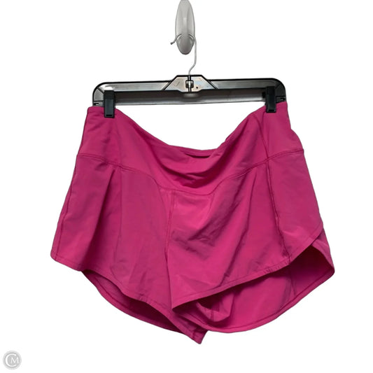 Athletic Shorts By Lululemon In Pink, Size: L