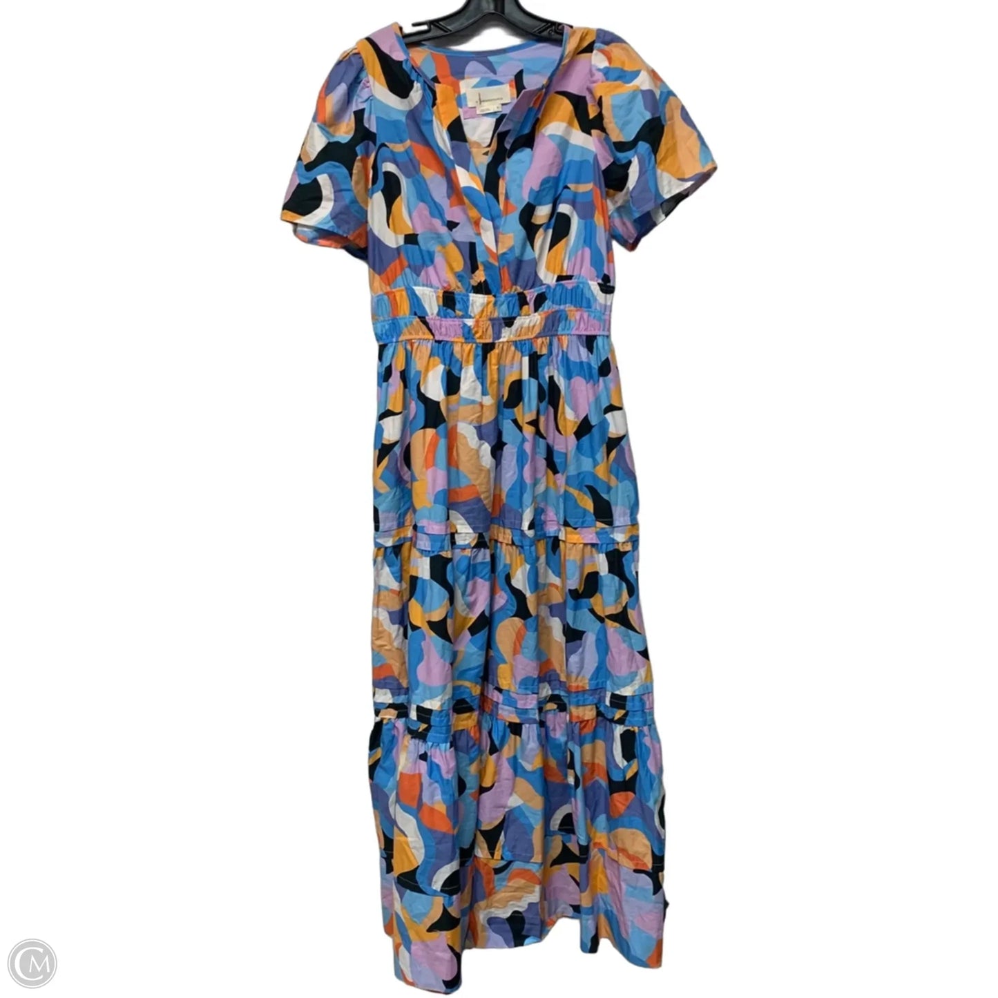 Dress Casual Maxi By Anthropologie In Black & Orange, Size: S