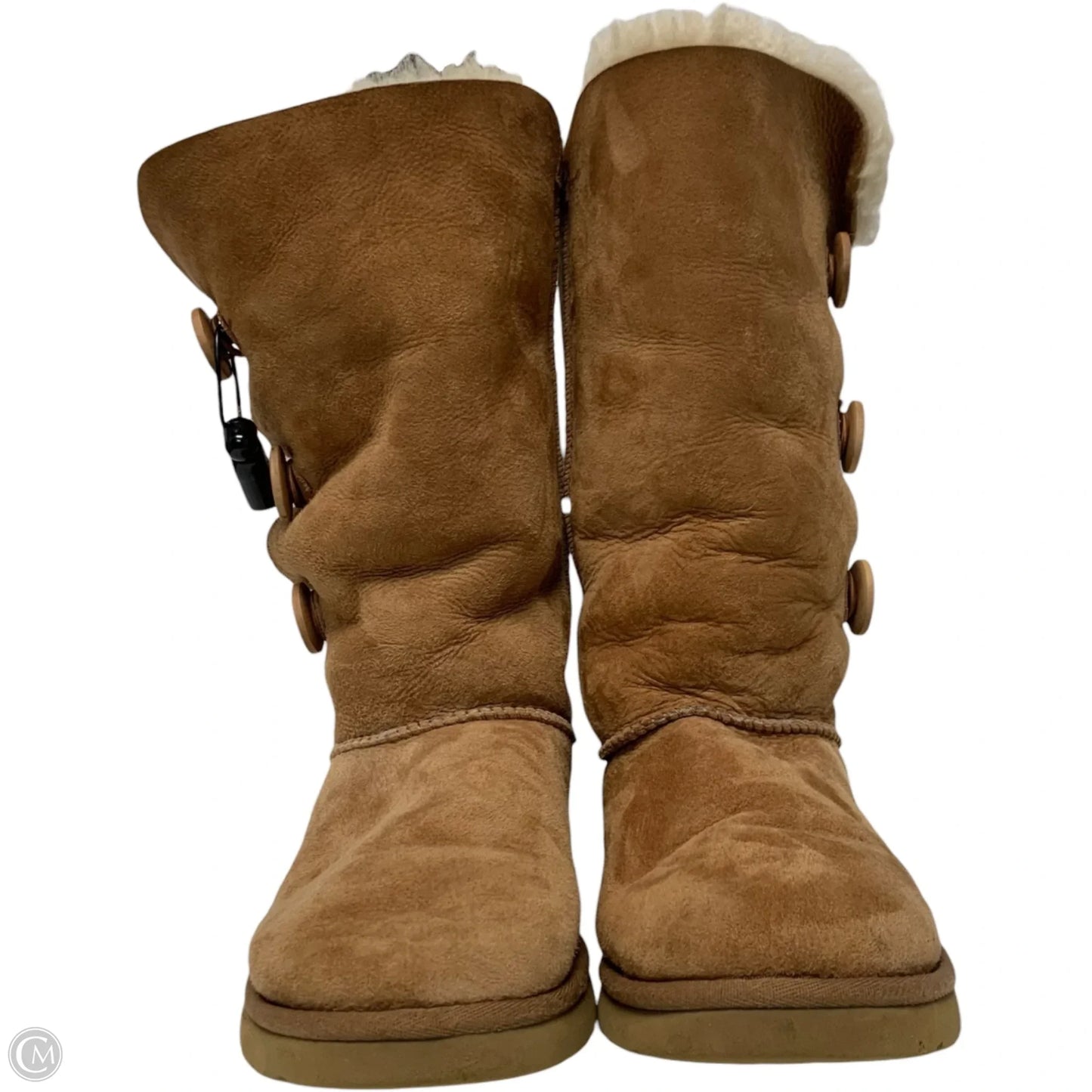Boots Designer By Ugg In Brown, Size: 8