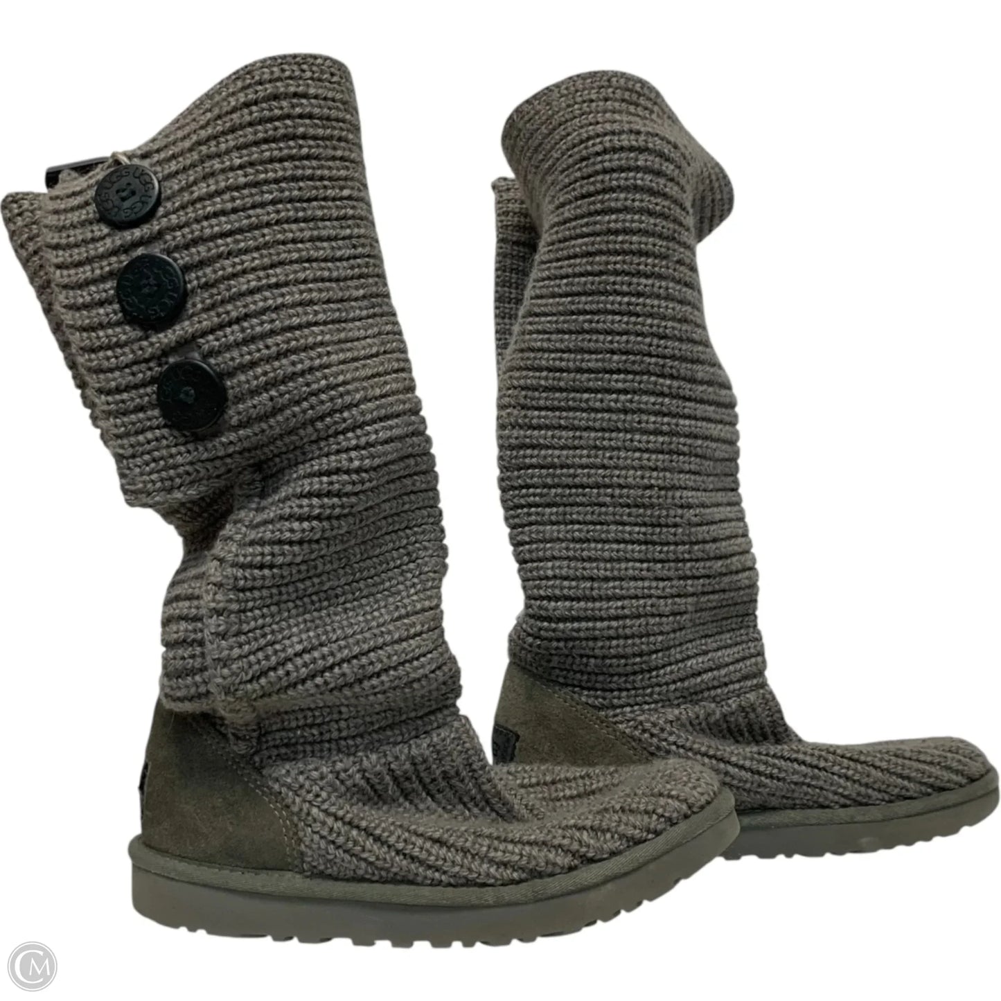 Boots Designer By Ugg In Grey, Size: 8