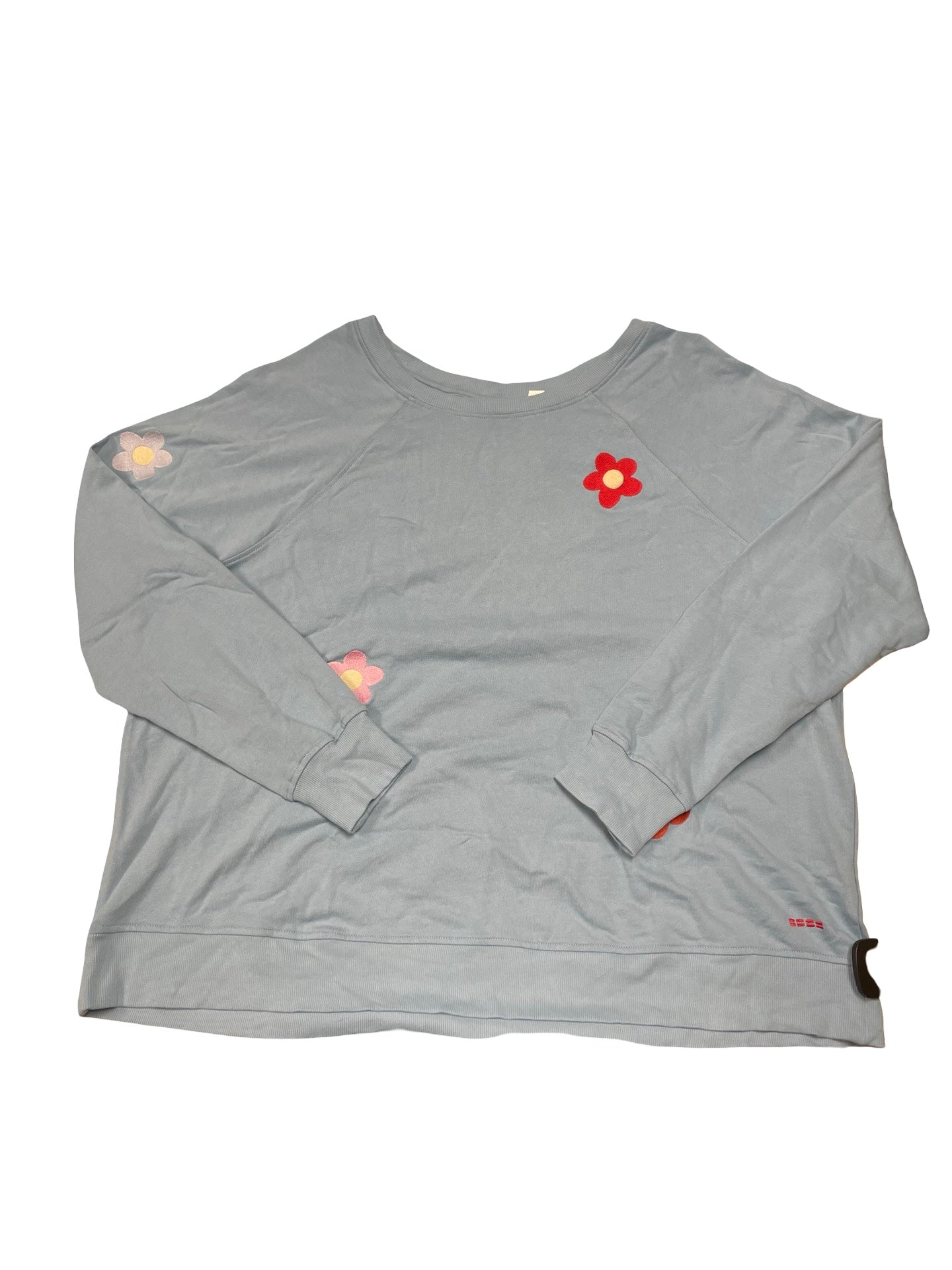 Sweatshirt Crewneck By Peace Love World In Blue & Brown, Size:1X