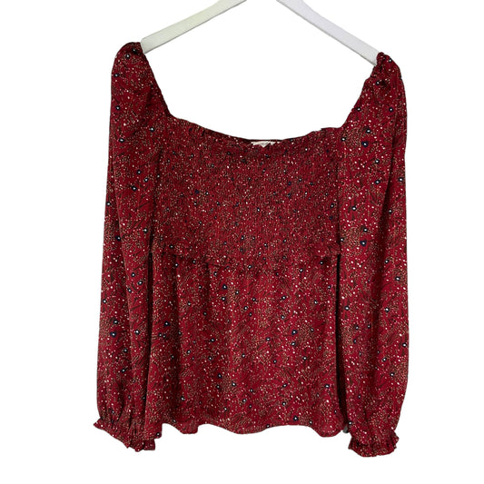 Top Long Sleeve By Umgee In Red, Size: L