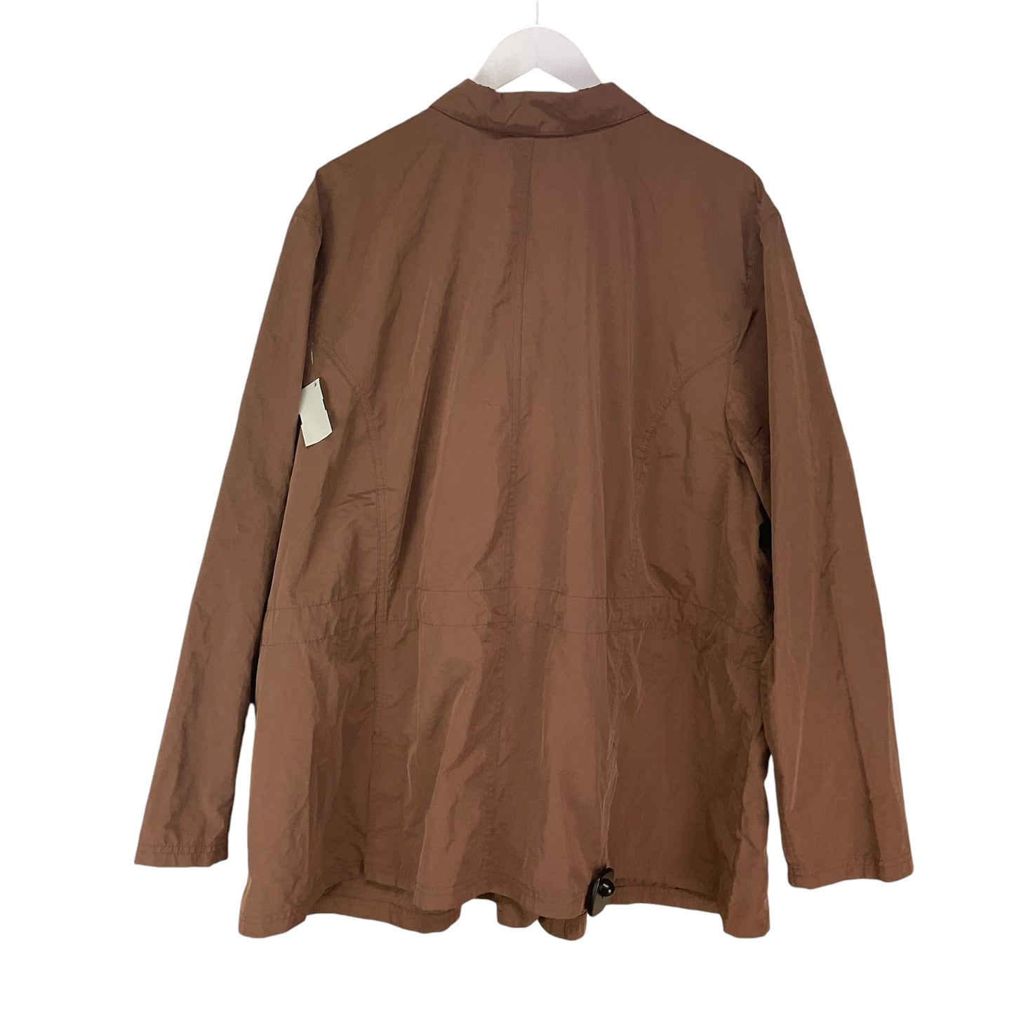 Jacket Windbreaker By J. Jill In Brown, Size: 4x