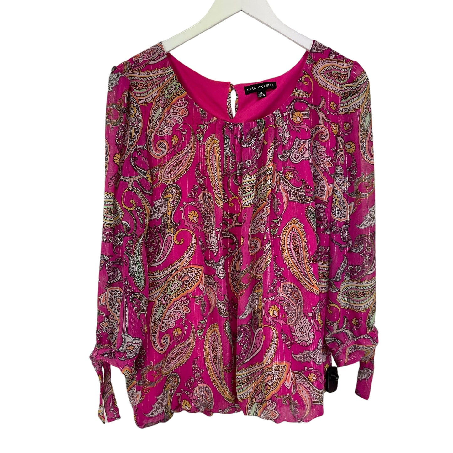 Top Long Sleeve By Clothes Mentor In Pink, Size: Xl