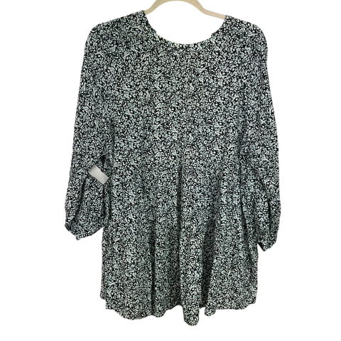 Top Long Sleeve By Ellos In Black & Blue, Size: 1x