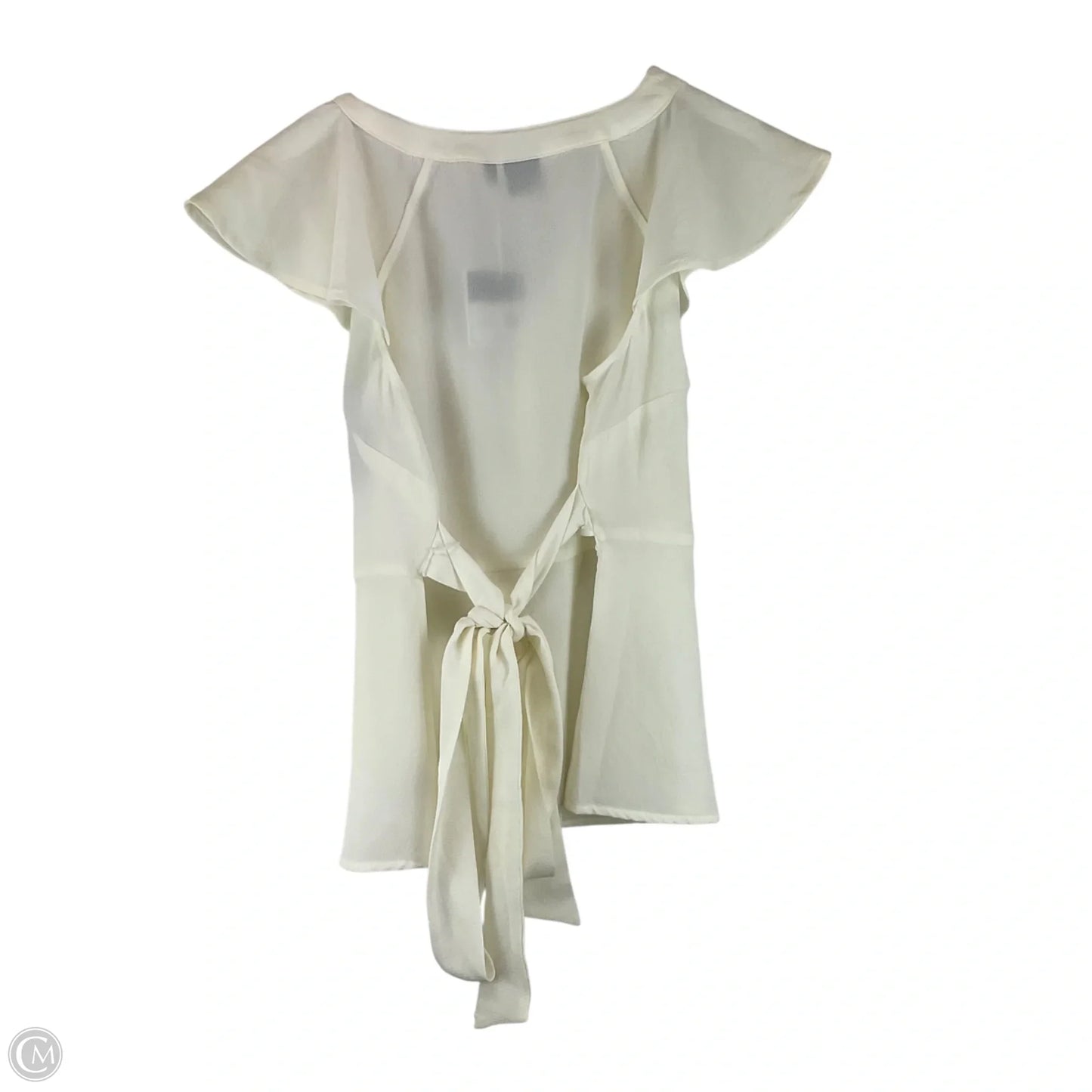 Top Sleeveless By Kaari Blue In White, Size: S