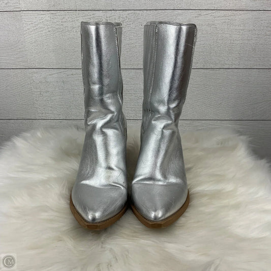 Boots Western By Forever 21 In Silver, Size: 9