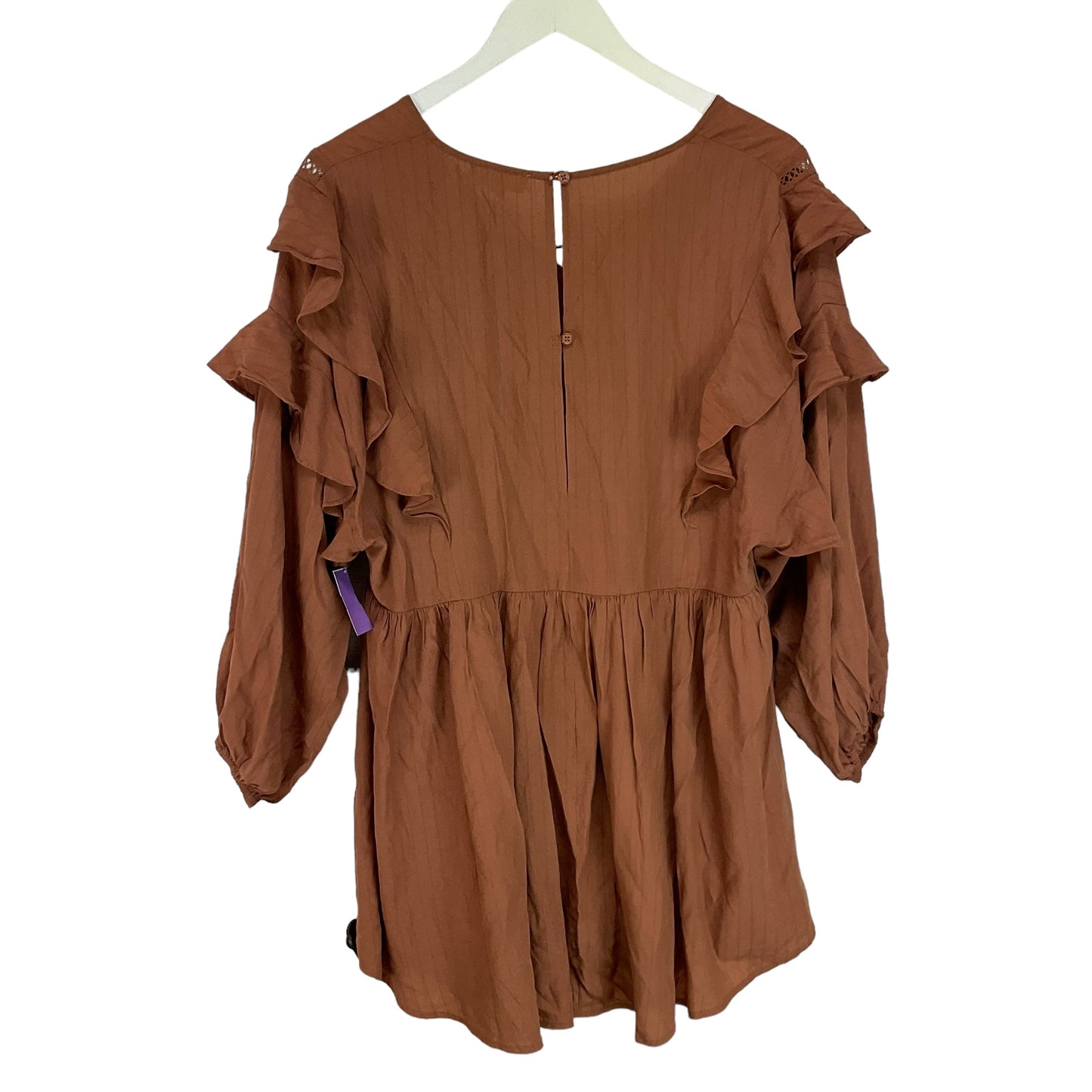 Tan Top Long Sleeve Entro, Size S