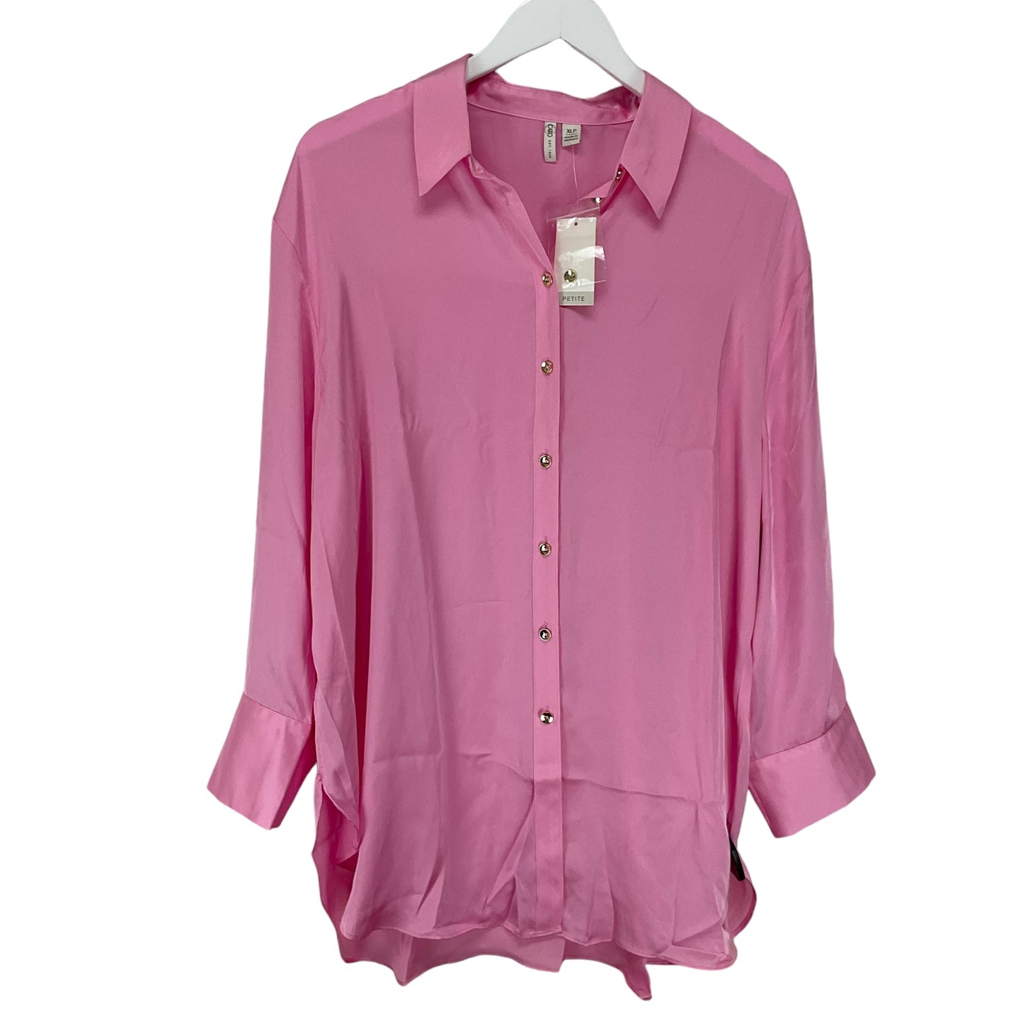 BLOUSE LS CATO in PINK, Size: PETITE   XL