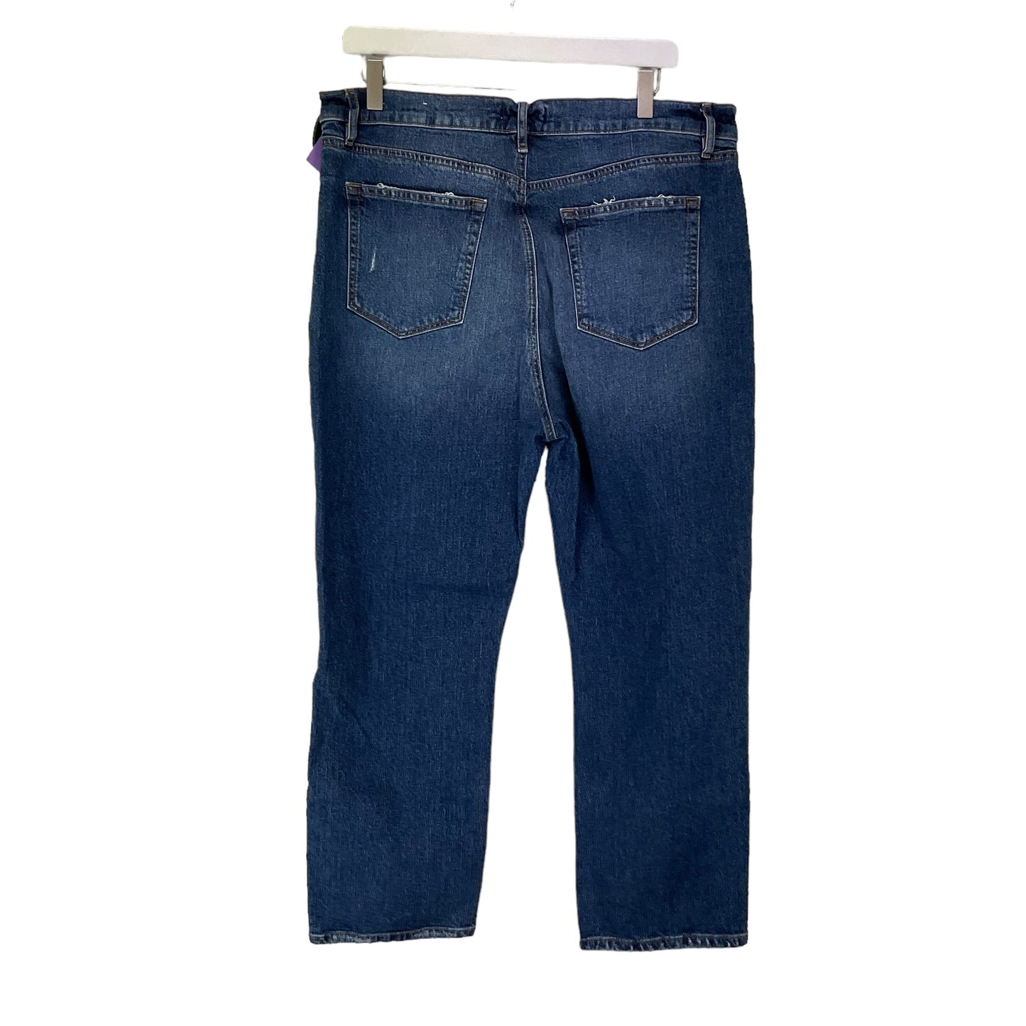 Blue Denim Jeans Straight Loft, Size 14