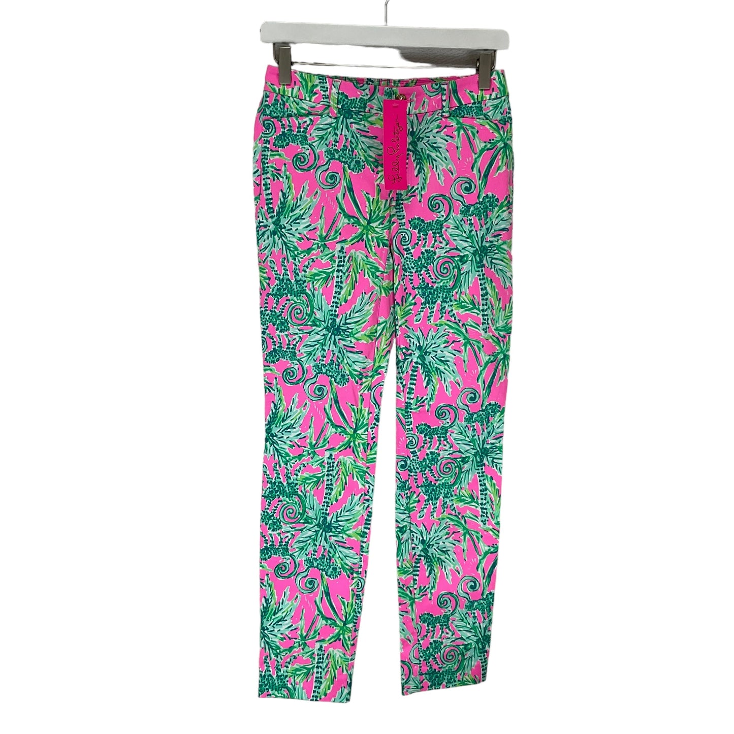 Green & Pink Pants Designer Lilly Pulitzer, Size 0