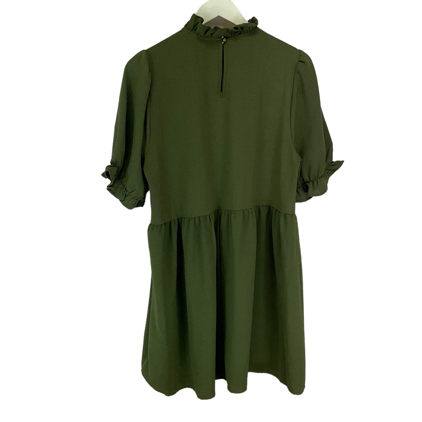 Green Dress Casual Midi Entro, Size M