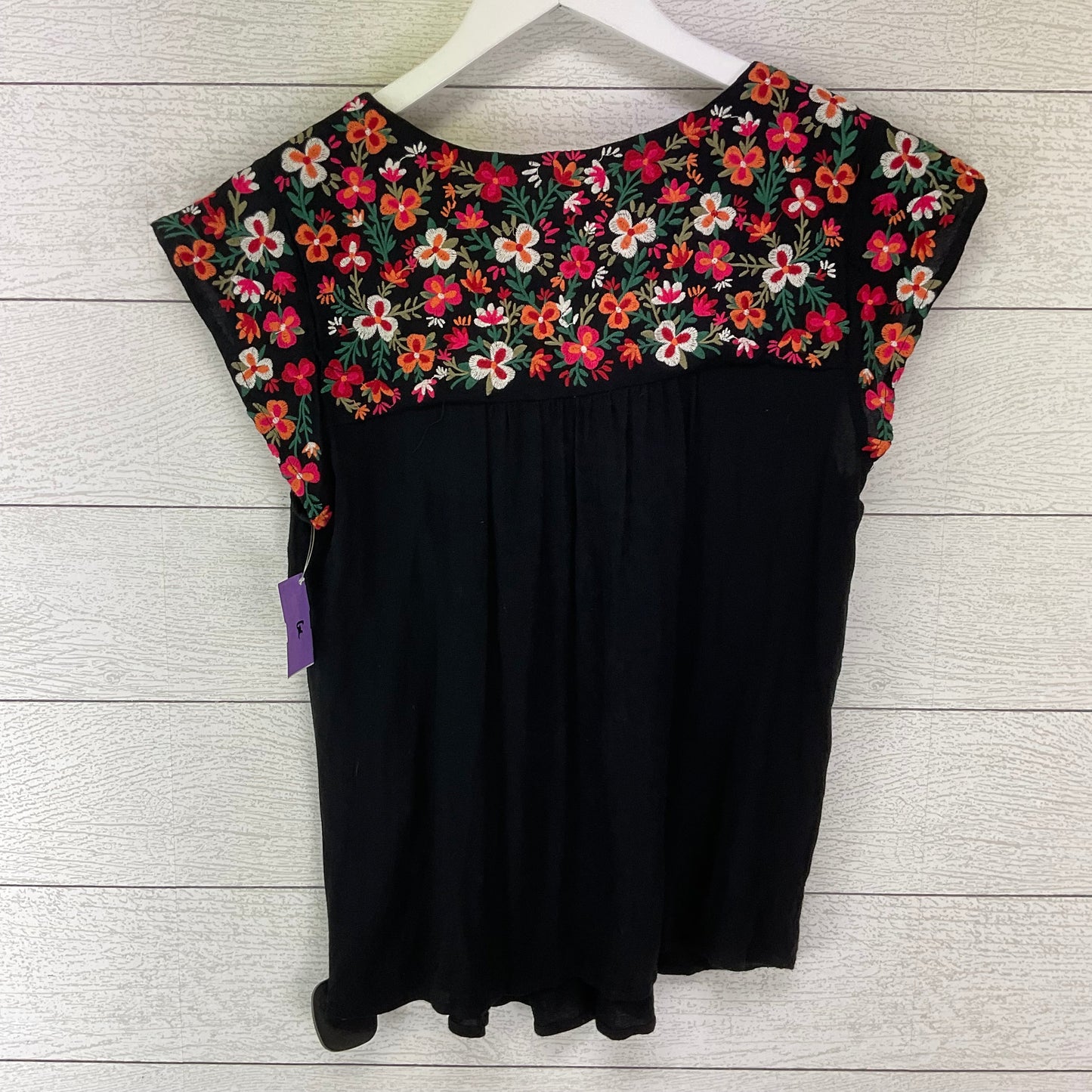 Black Top Short Sleeve Savanna Jane, Size S