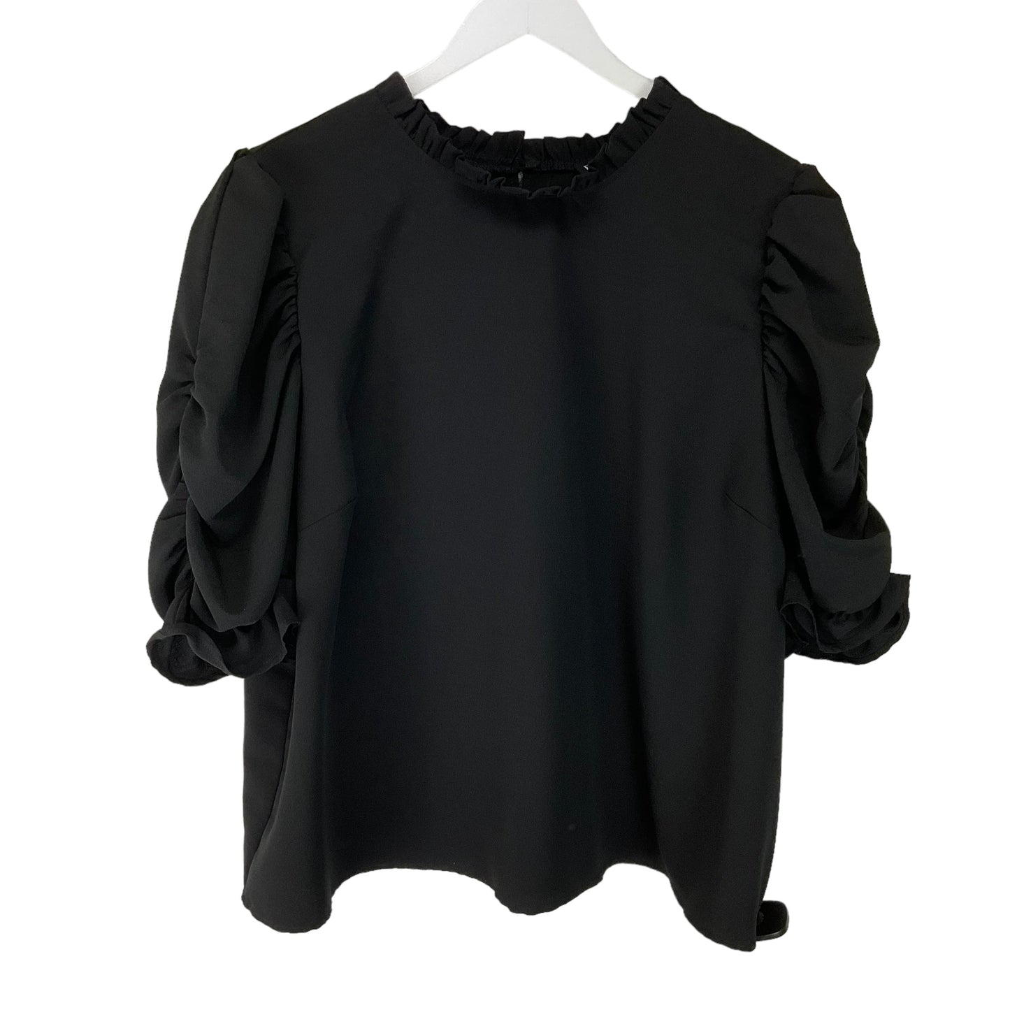 Black Blouse Short Sleeve Eloquii, Size 20