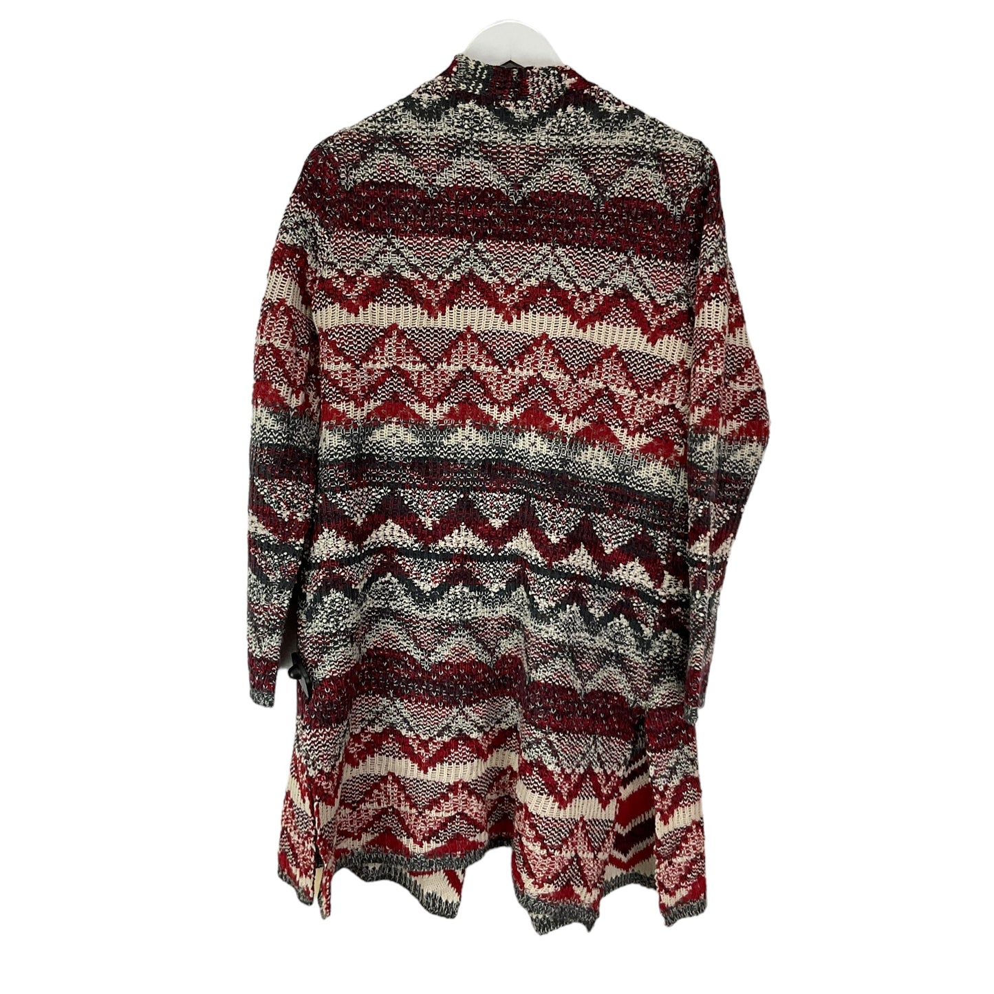 Grey & Red Sweater Cardigan Hannah, Size L