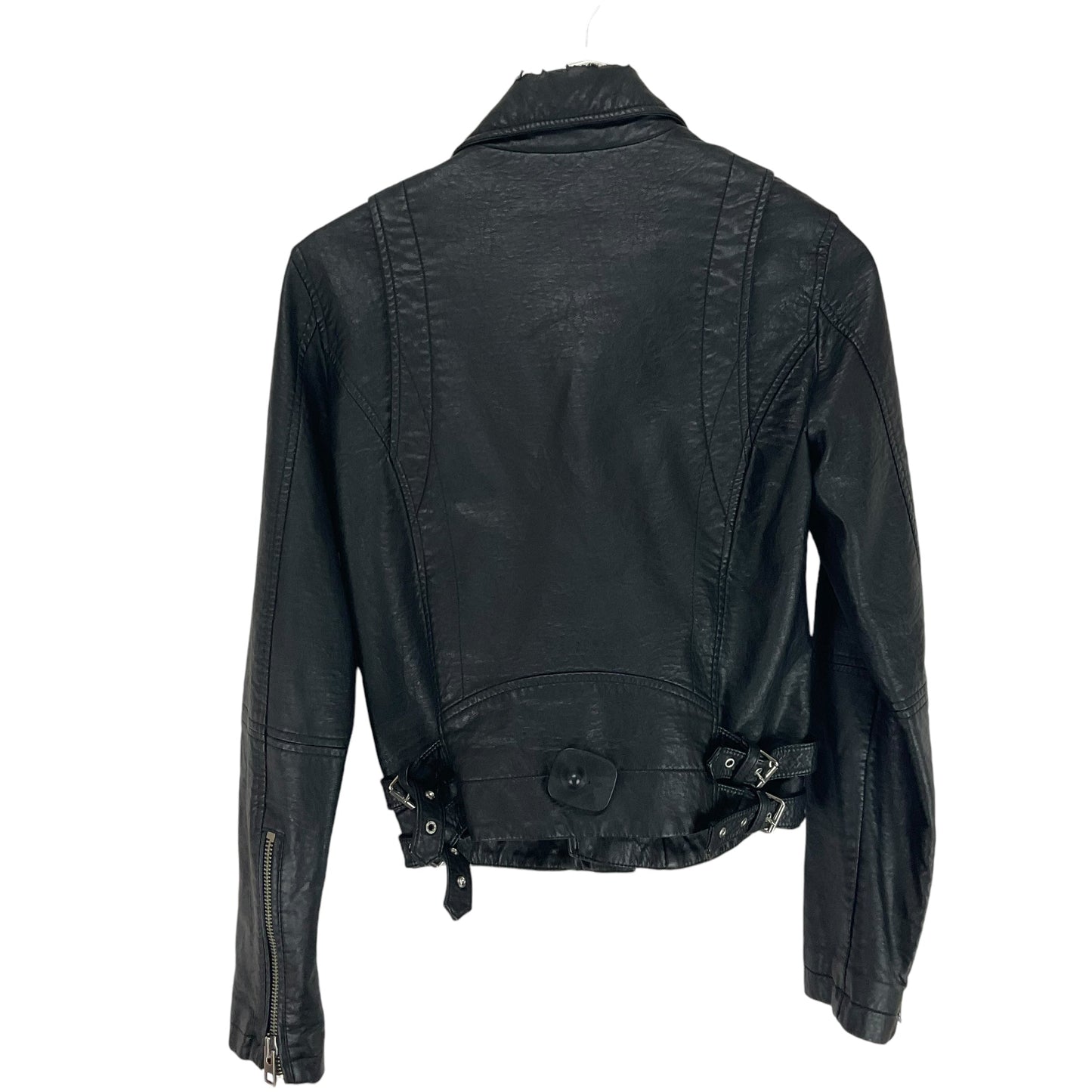 Jacket Leather By American Eagle In Black, Size: S