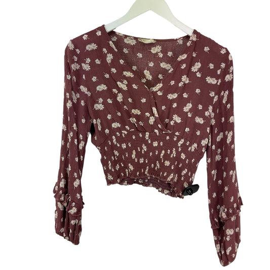 Floral Print Top Long Sleeve Altard State, Size M