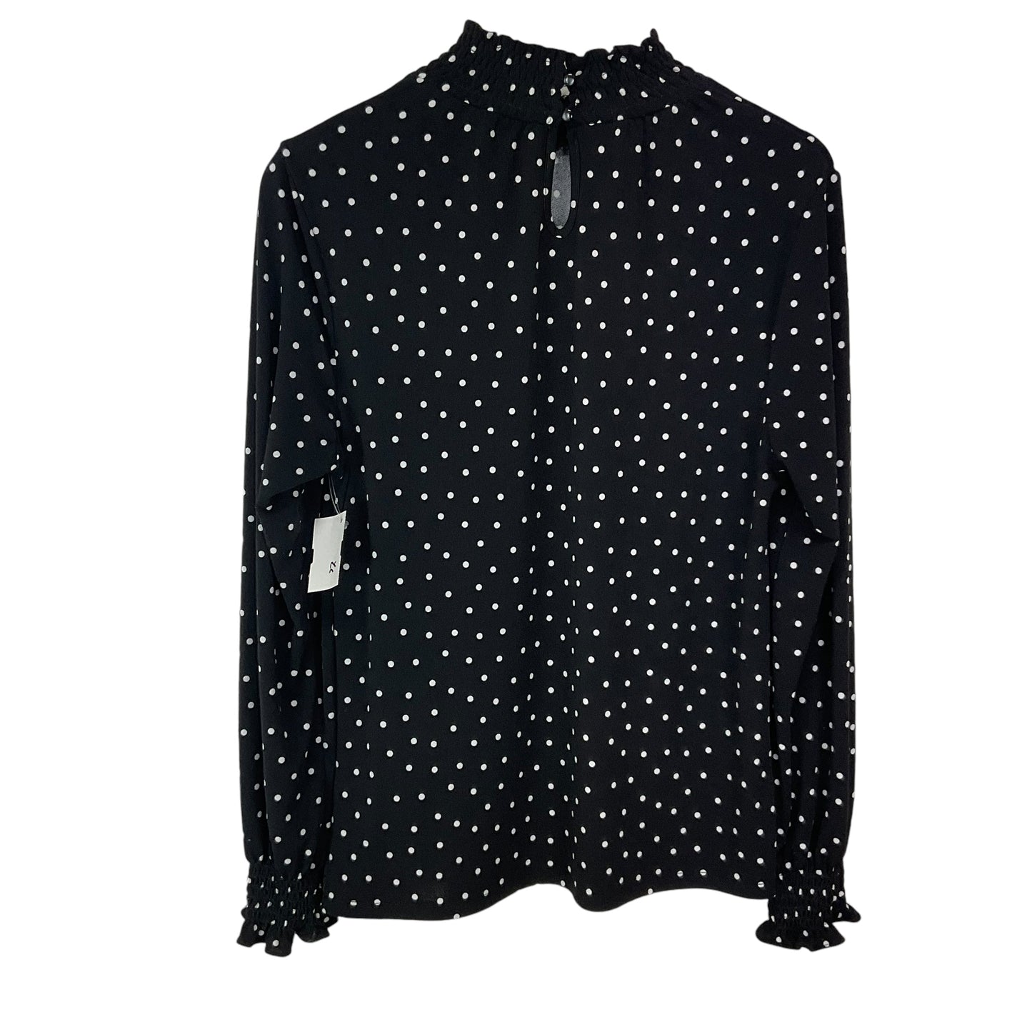 Top Long Sleeve By Adrianna Papell In Black & White, Size: M