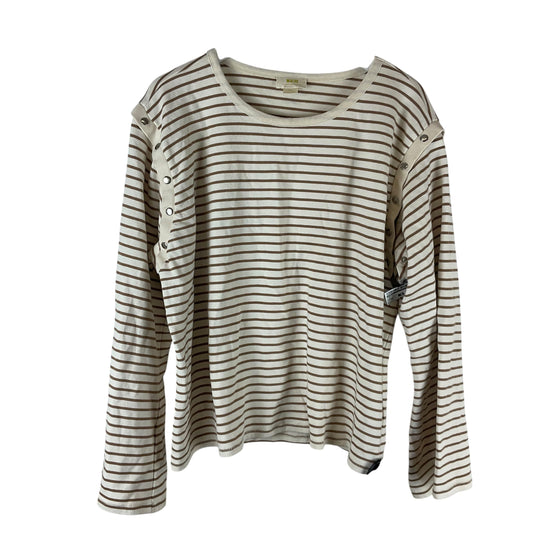 Top Long Sleeve By Maeve In Tan, Size: Xl