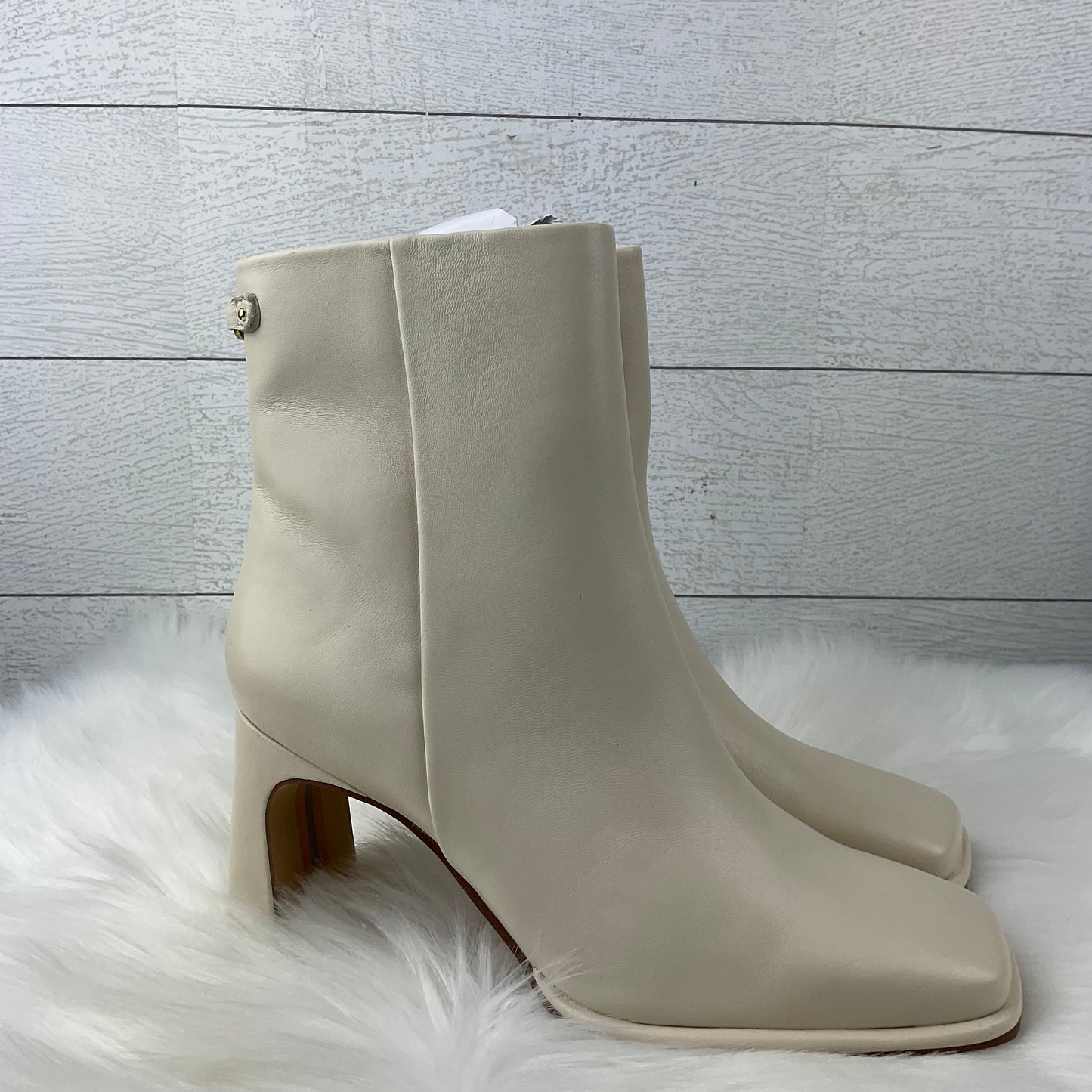 Boots Ankle Heels By Sam Edelman In White, Size: 8