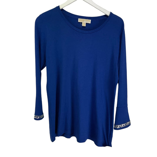 Top Long Sleeve By Michael By Michael Kors In Blue, Size: Xl