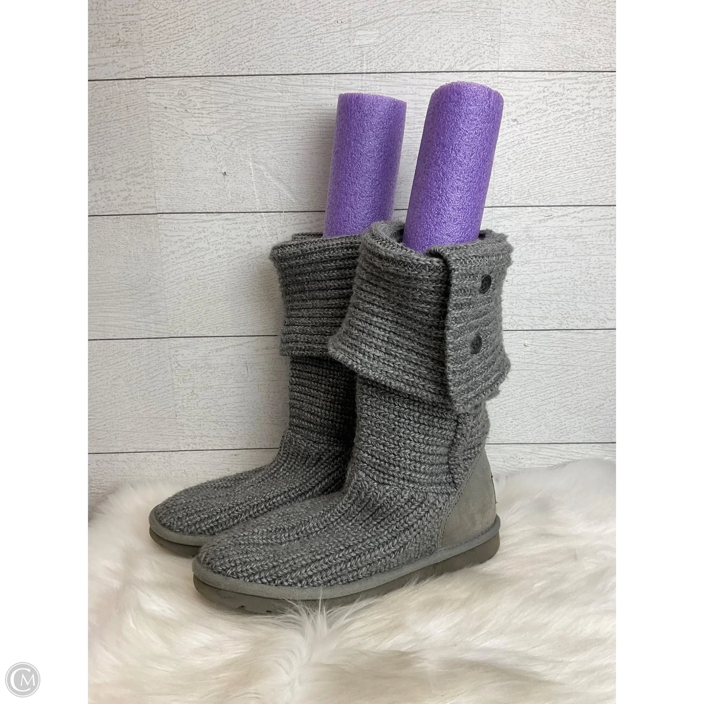 Boots Designer By Ugg In Grey, Size: 7