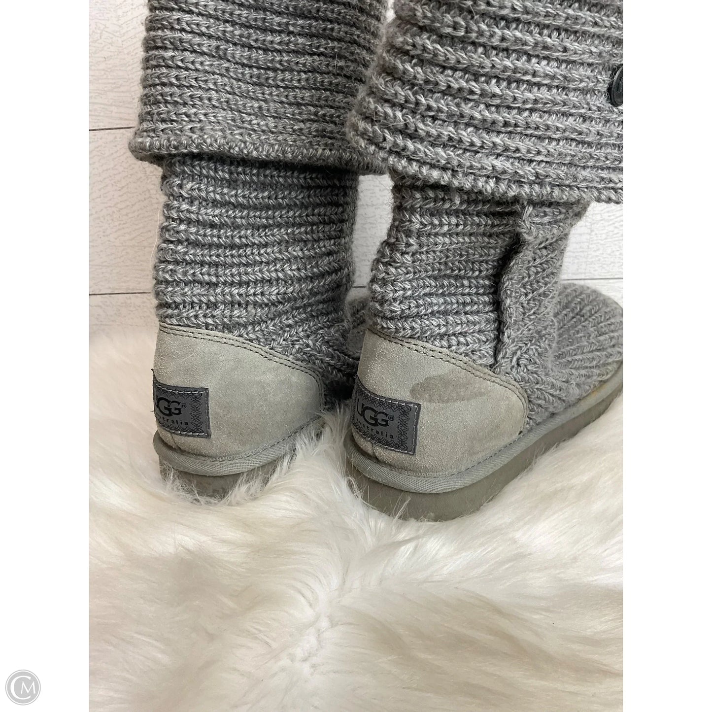 Boots Designer By Ugg In Grey, Size: 7