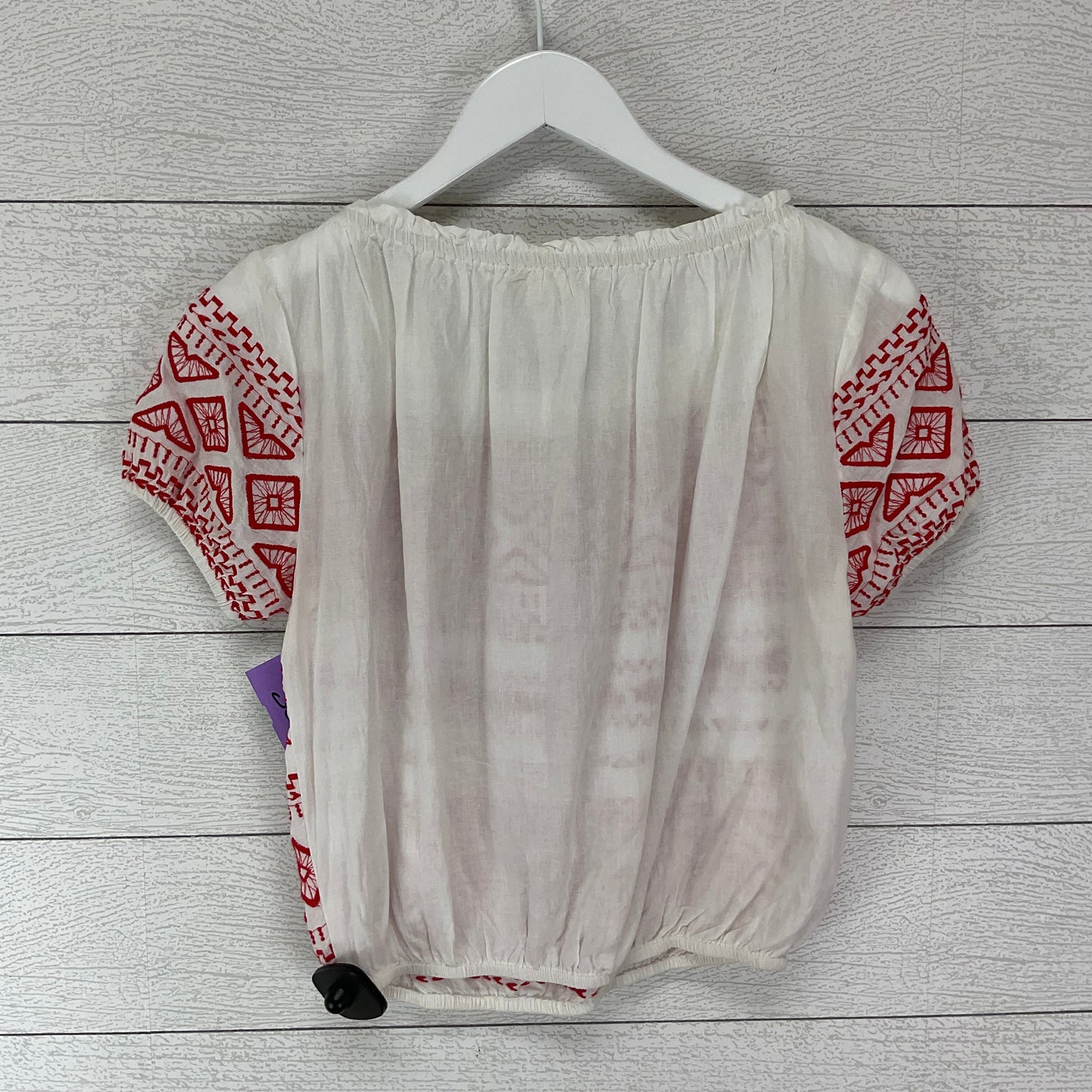 Red & White Top Short Sleeve Altard State, Size S