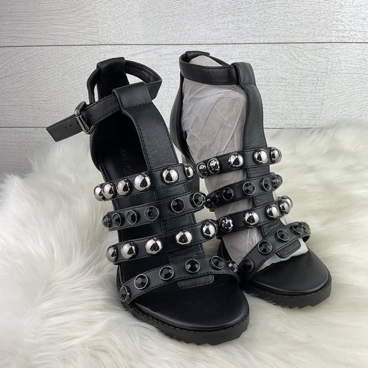 Black Sandals Designer Karl Lagerfeld, Size 8