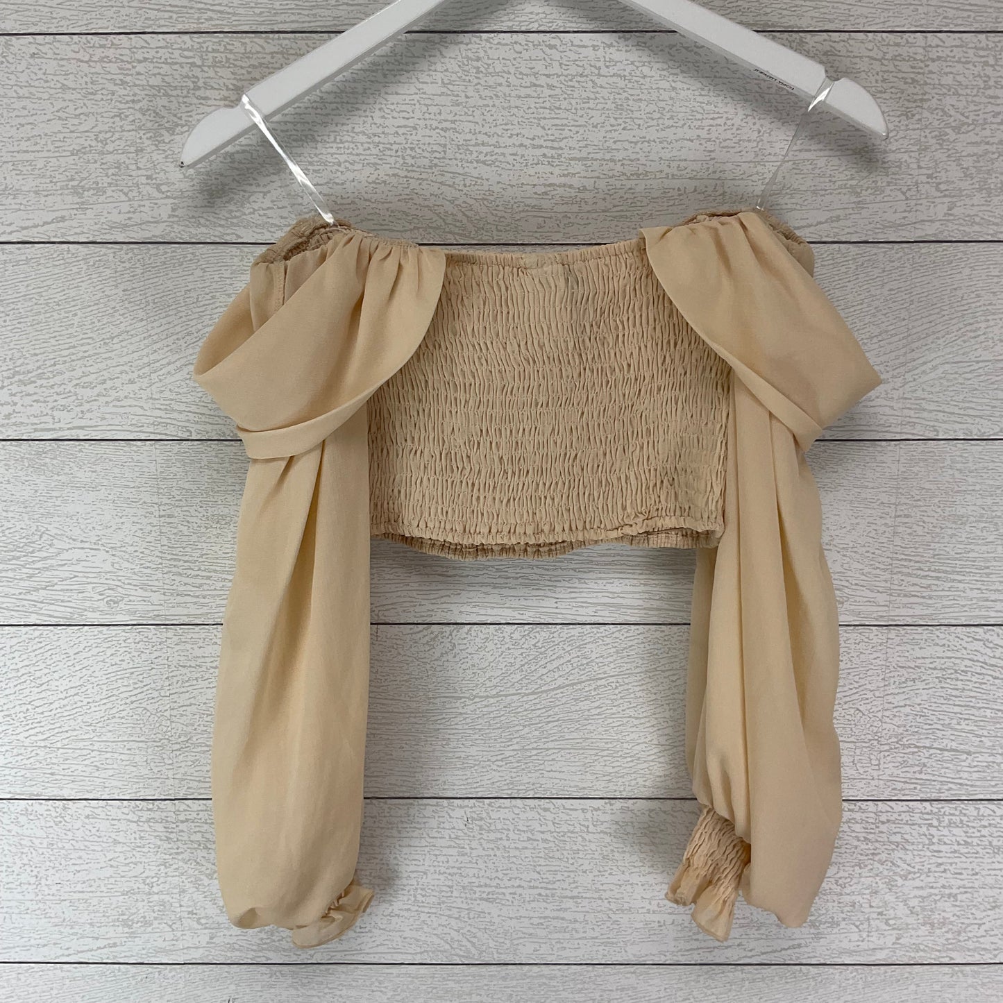 Cream Top Long Sleeve Windsor, Size S